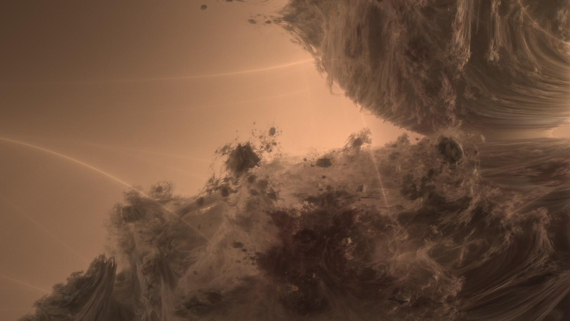 1920x1080 Wallpaper dust, 4k, HD wallpaper, clouds, brown, background, OS
