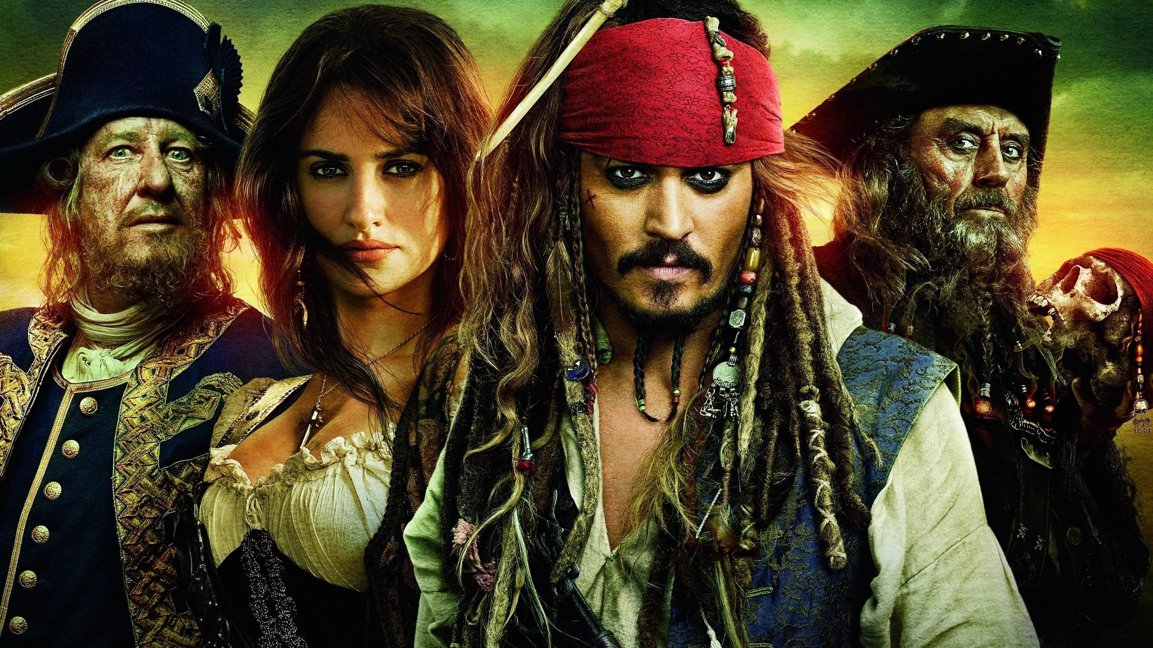 3840x2160 Download Pirates Of The Caribbean: On Stranger Tides Casts Wallpaper