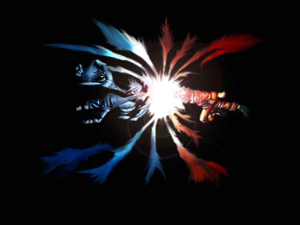 1024x768 Naruto Vs Sasuke Wallpaper