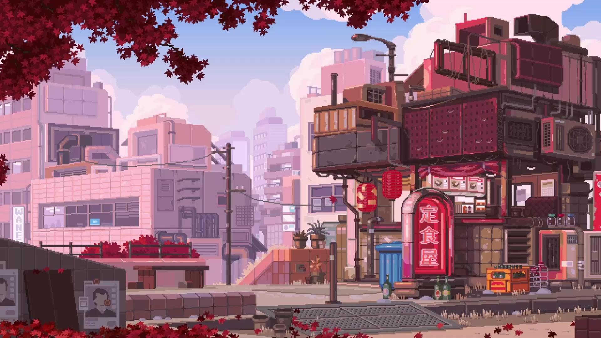 1920x1080 Japan Street Fall City Live Wallpaper
