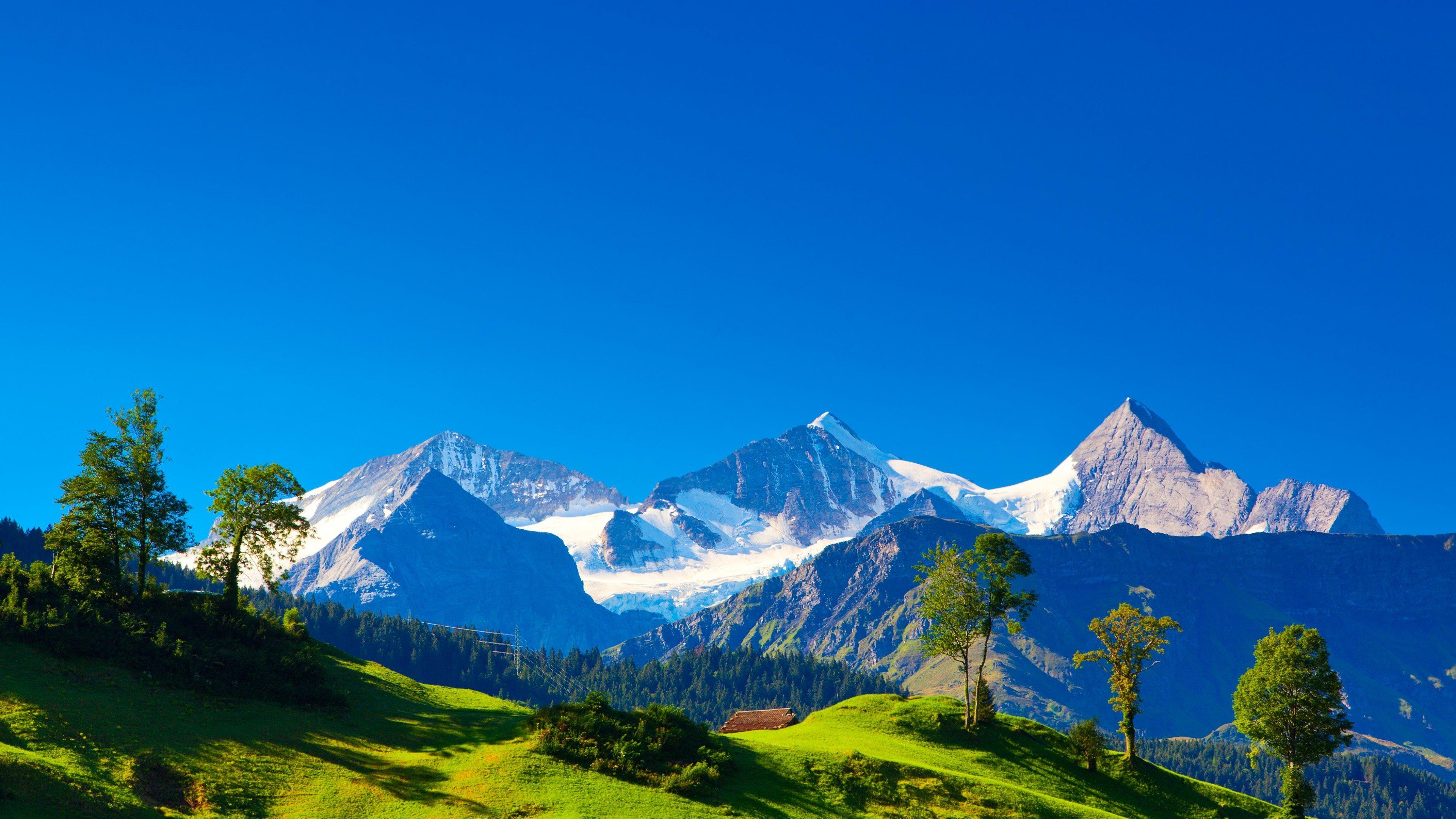 3840x2160 Download wallpaper Switzerland, 4k, summer, Alps, hill, mountains for desktop with resolution 3840x2160. High Quality HD picture wallpaper