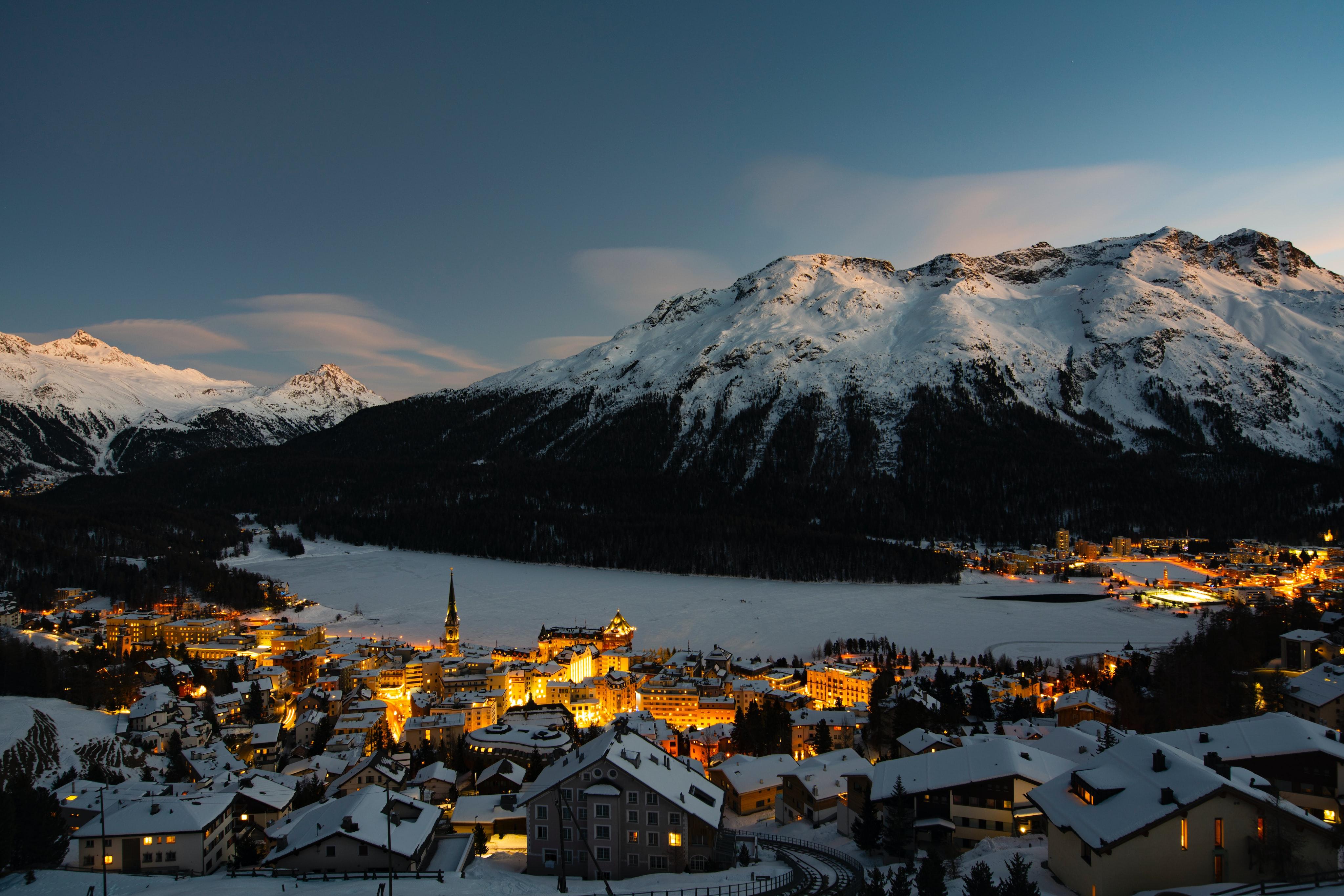 4096x2732 Engadin St Moritz Switzerland 4K wallpaper