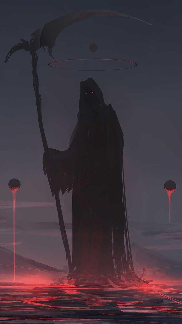 Sleep and Death colorful dark grim reaper iphone neon night skulls  space HD phone wallpaper  Peakpx