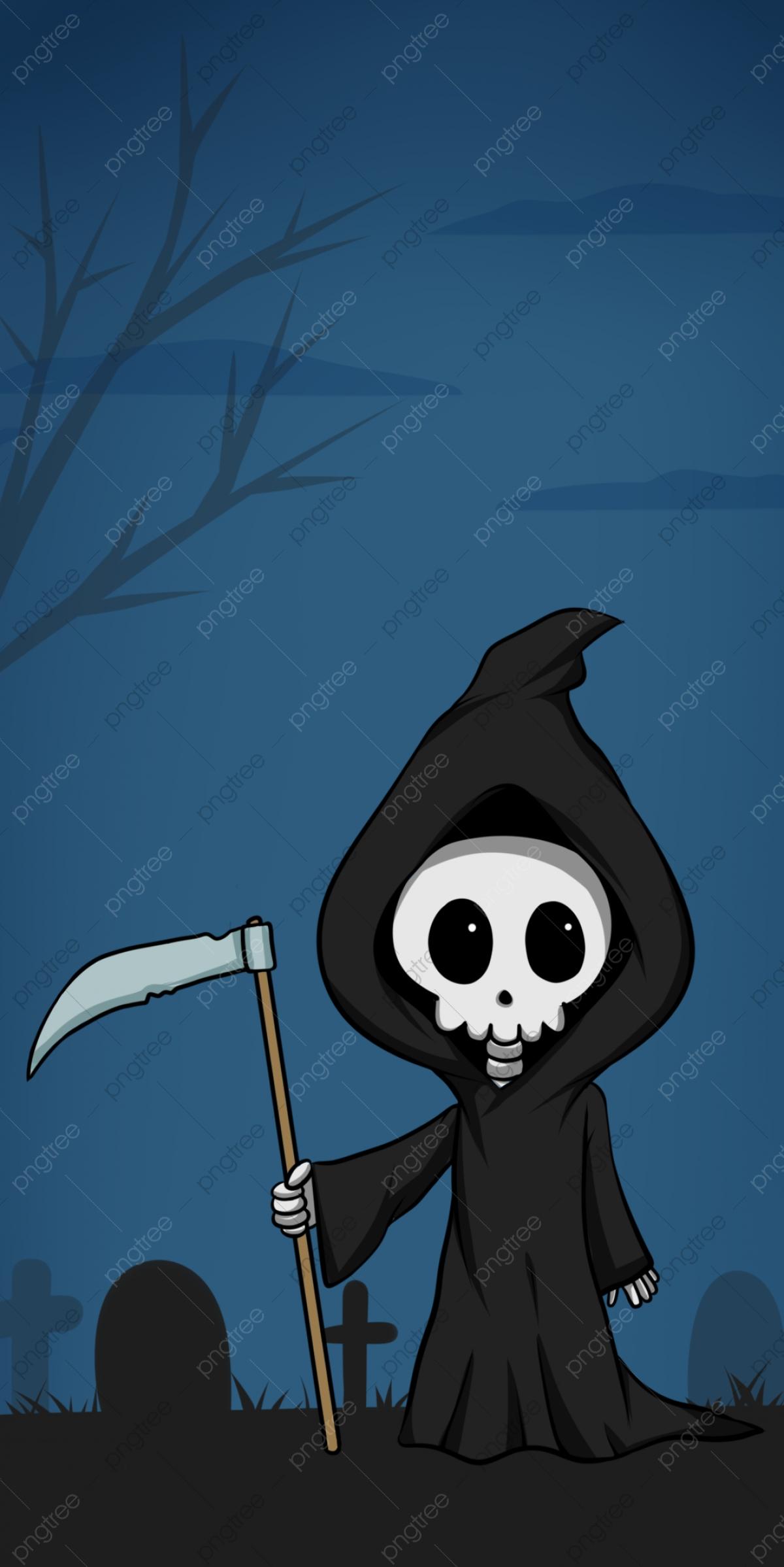 1200x2397 Halloween Grim Reaper Mobile Wallpaper Background, Halloween, Grim Reaper, Black Robe Background Image for Free Download