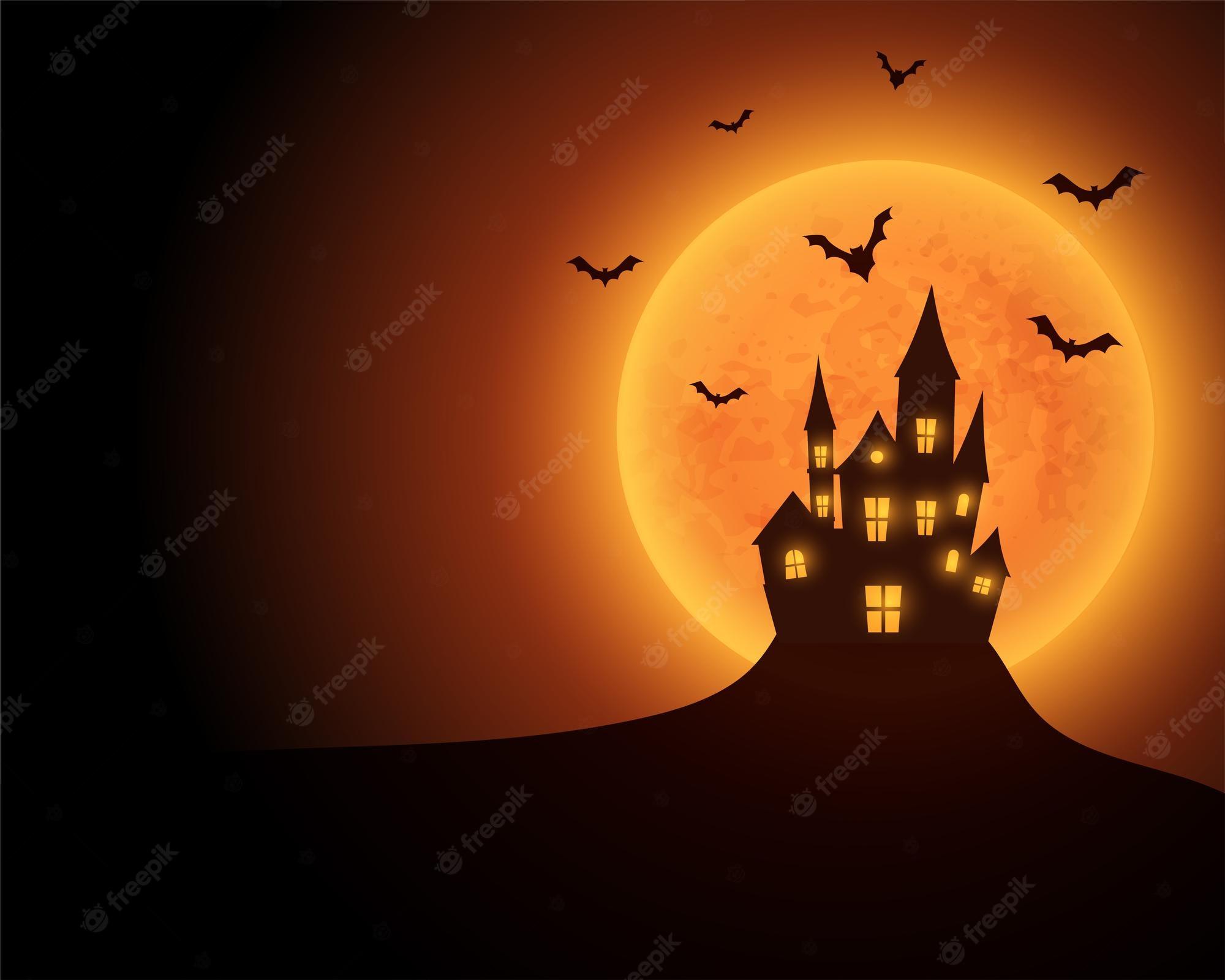 2000x1600 Spooky castle Image. Free Vectors, & PSD