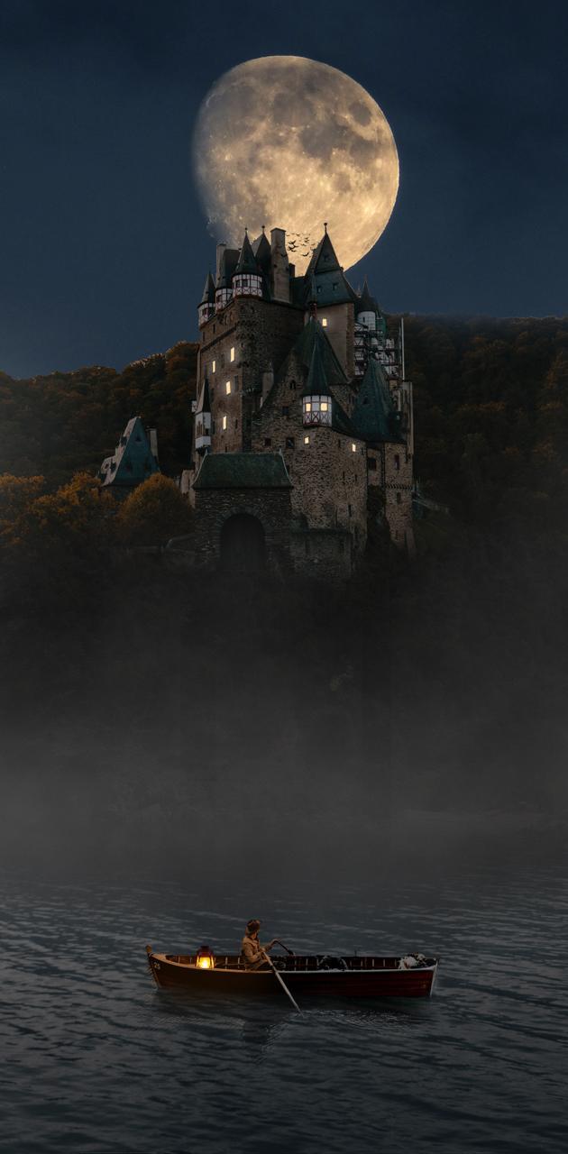 630x1280 Haunted castle wallpaper