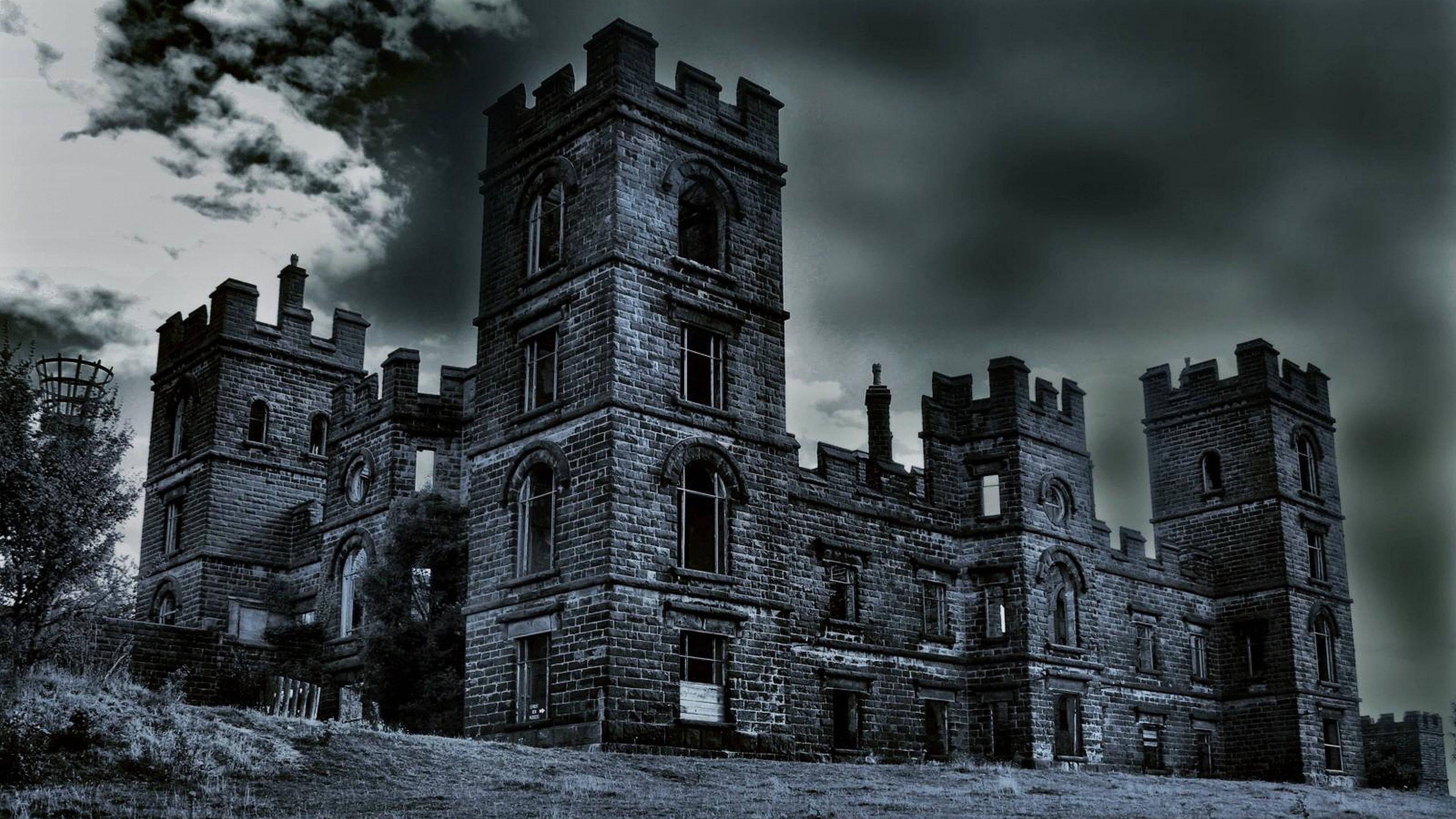 3840x2160 tree #ruin ghost castle ghost house #ruins haunted castle haunted house #cloud #history #abandoned #creepy #chateau #sky med. Ghost house, Haunted castle, Castle