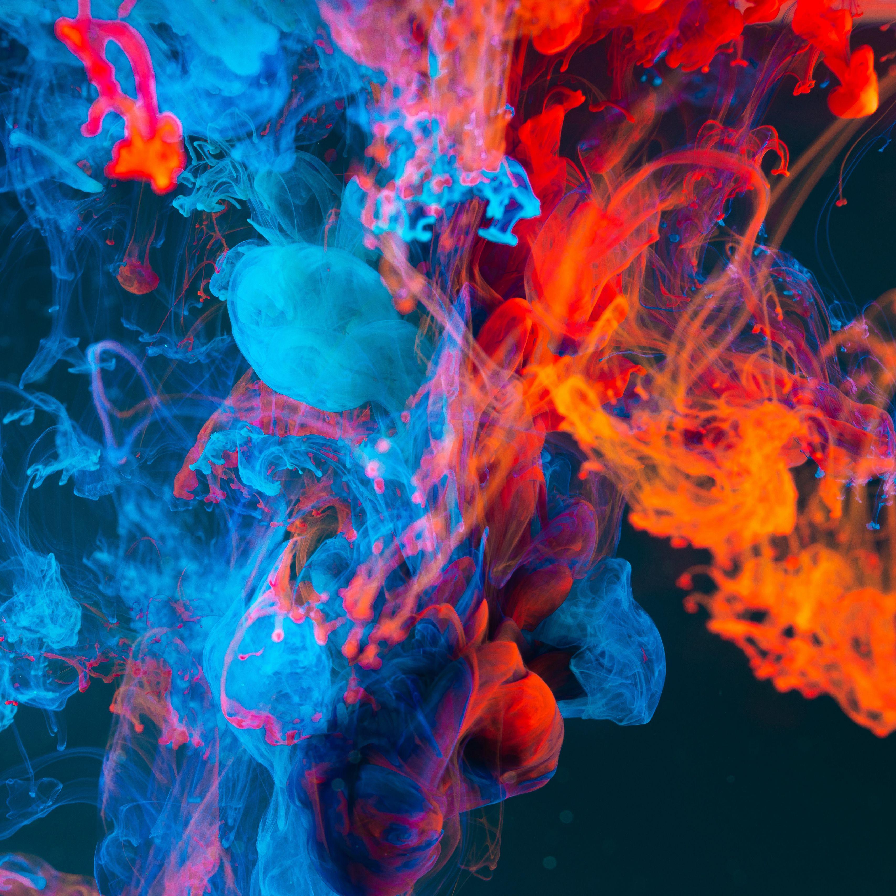 3415x3415 Download wallpaper 3415x3415 paint, liquid, abstract, colorful, thicken ipad pro 12.9 retina for parallax HD background