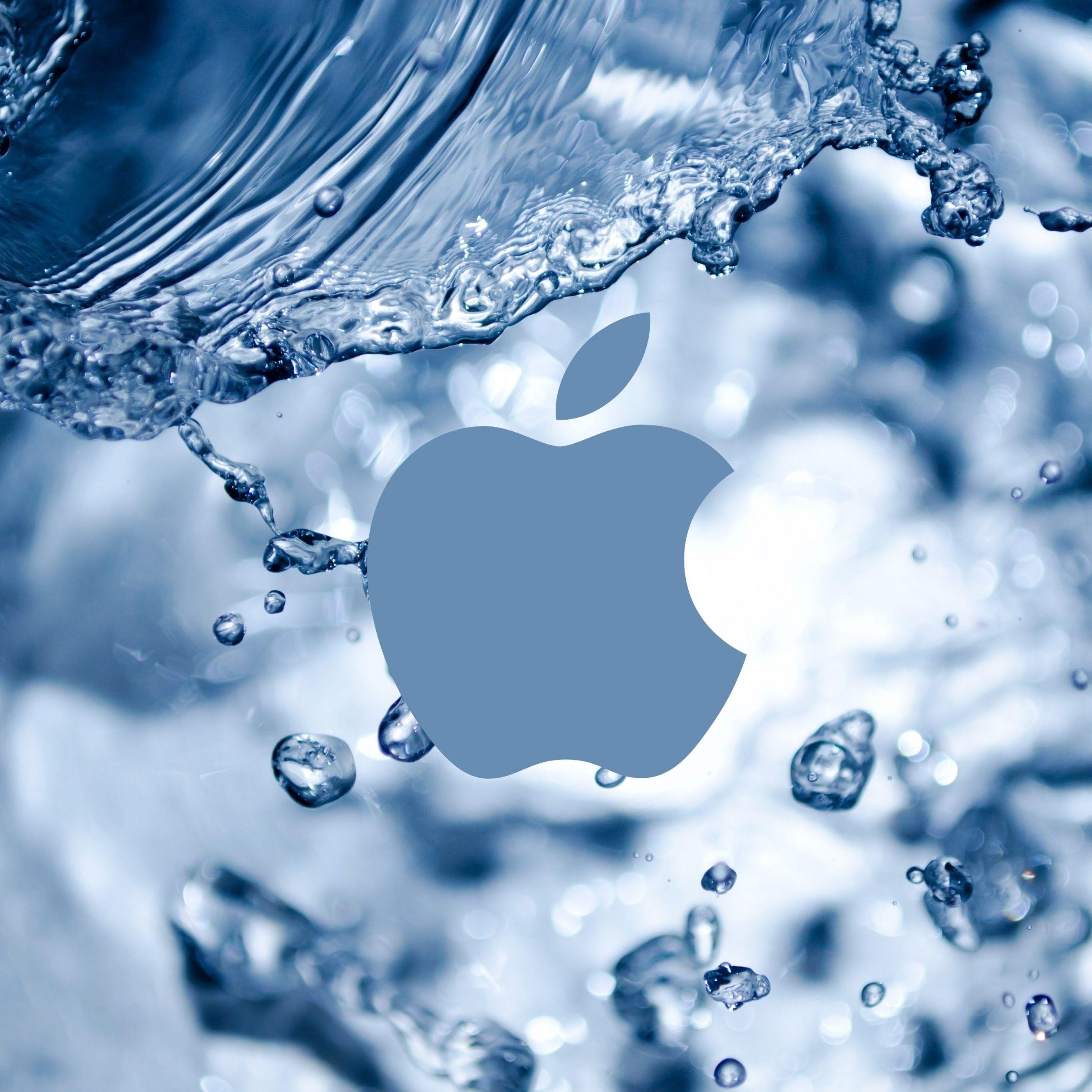2732x2732 Grey Apple Logo Water Splash iPad Wallpaper. iPad wallpaper, Apple logo wallpaper, HD ipad wallpaper