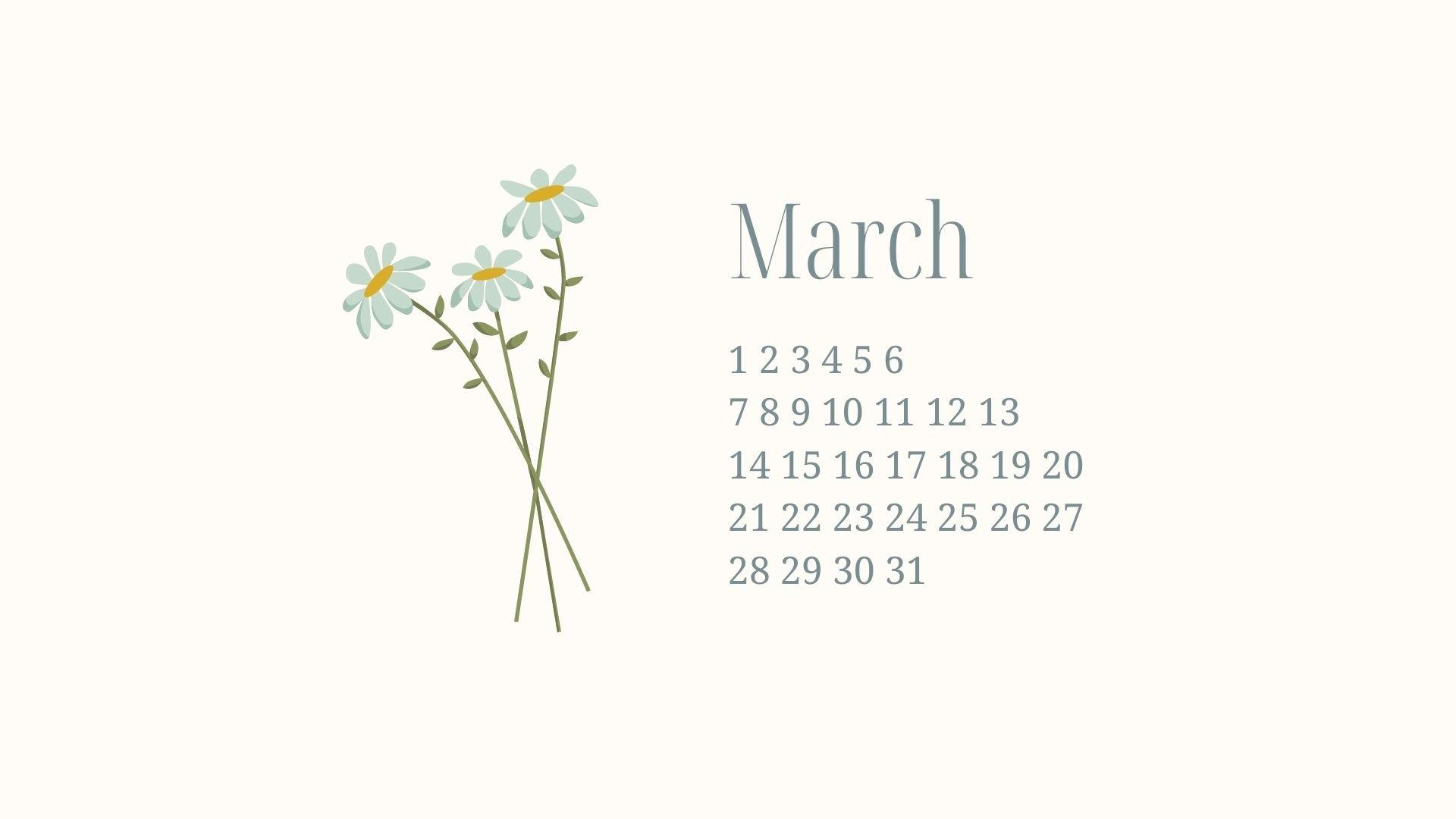 1920x1080 March Wallpaper for Your Phone and Computer