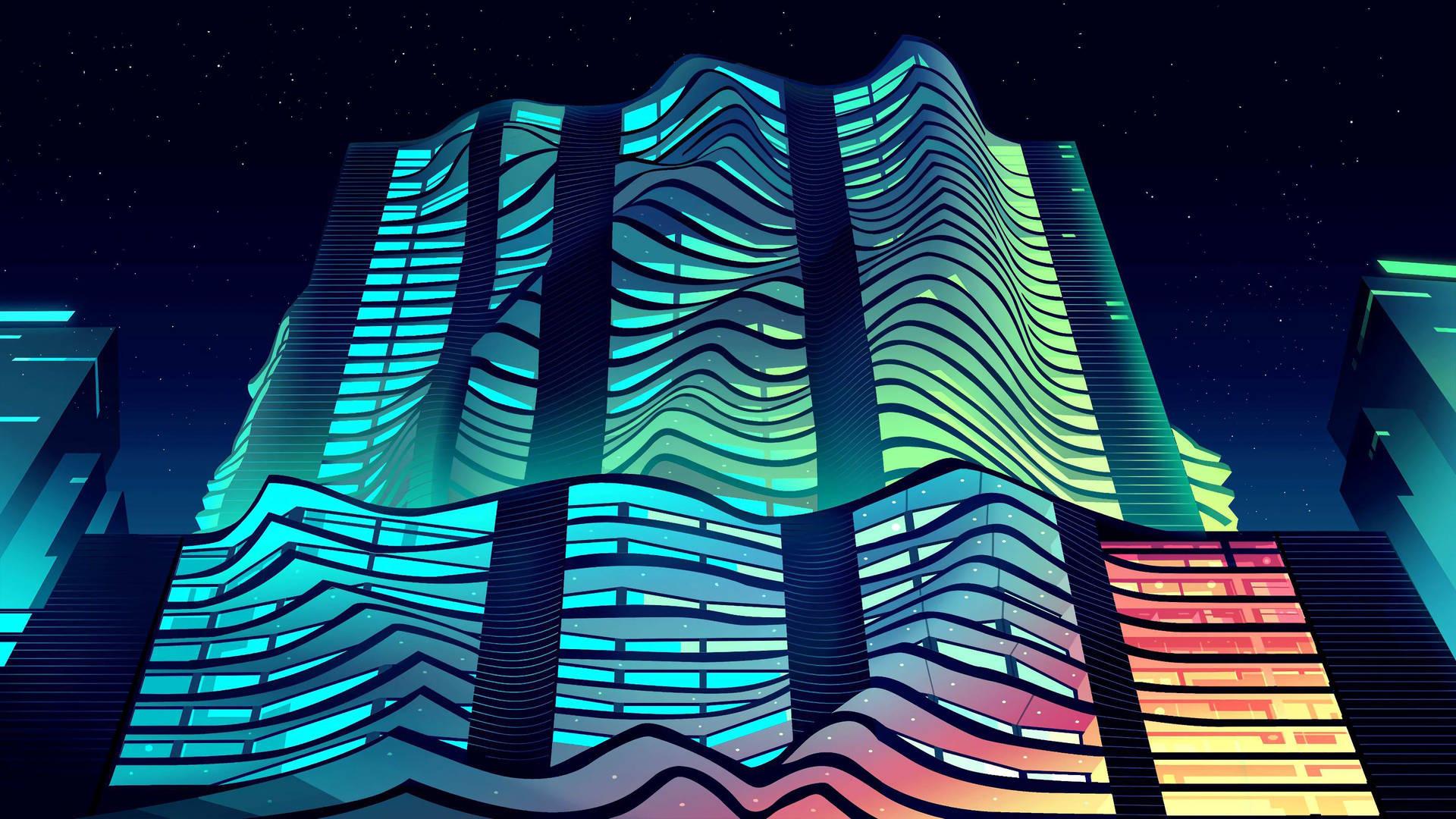 1920x1080 Download Modern Building Digital Art Wallpaper
