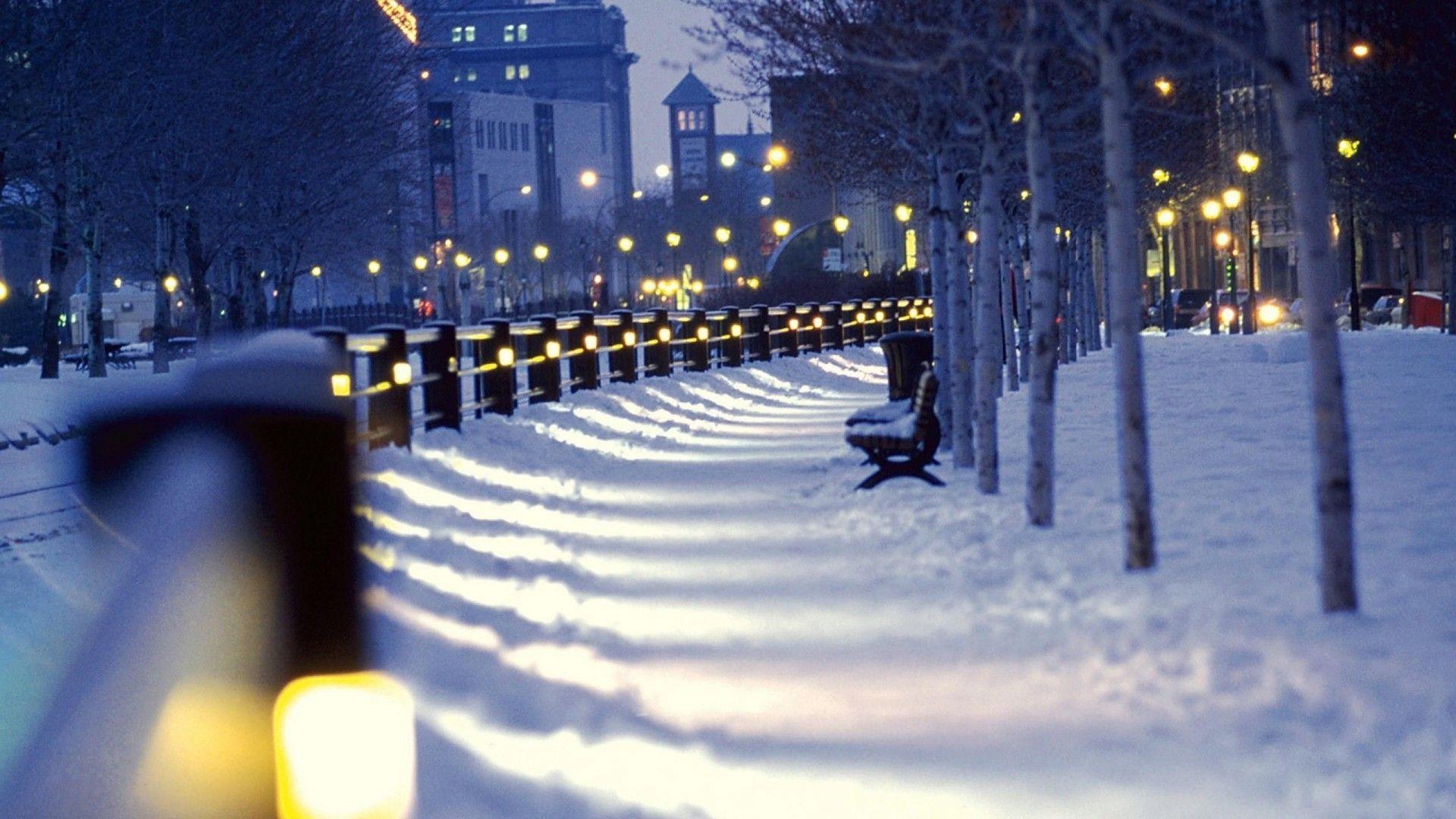1920x1080 Winter City Wallpaper