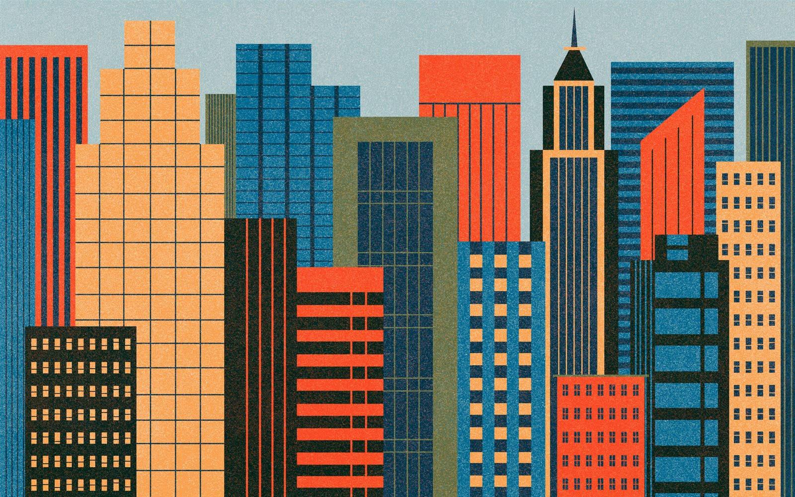 1600x1000 Download Modern Buildings Digital Art Wallpaper