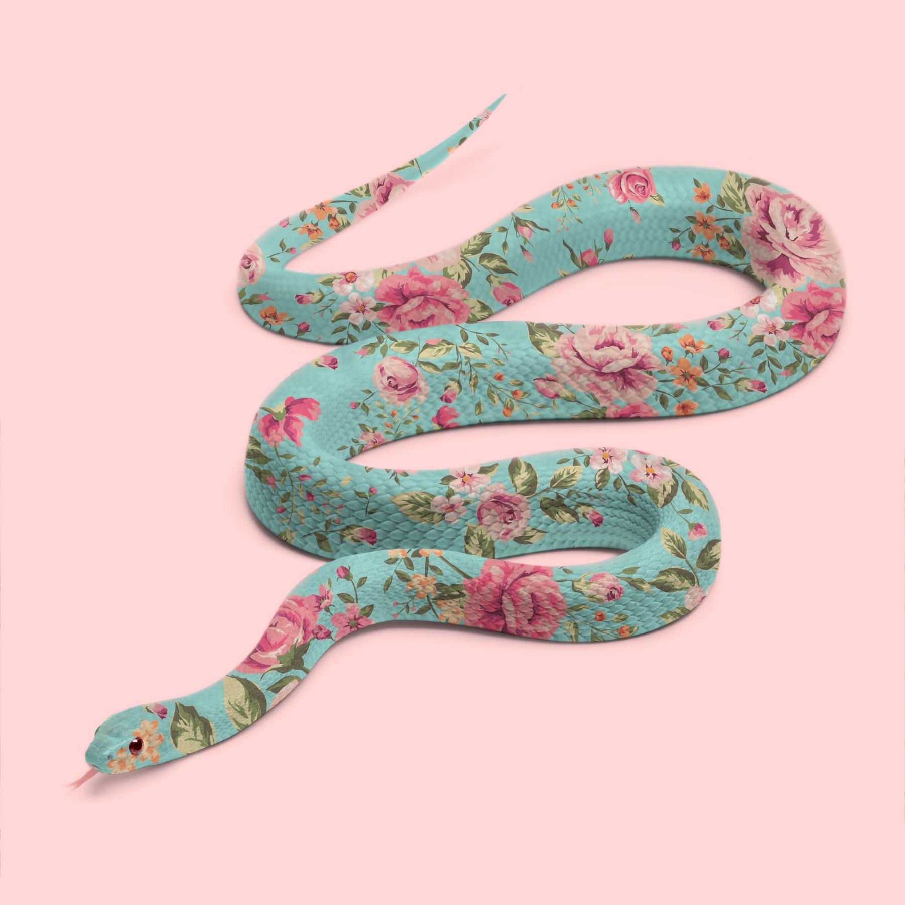 1800x1800 FLORAL SNAKE wallpaper