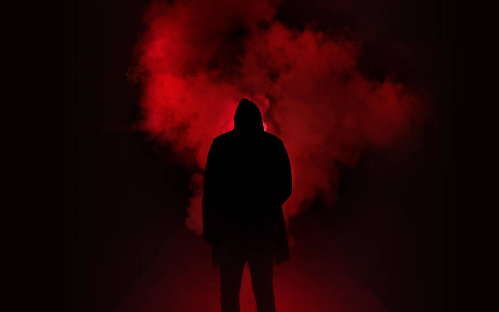1920x1200 Download Red Smoke And Silhouette Wallpaper