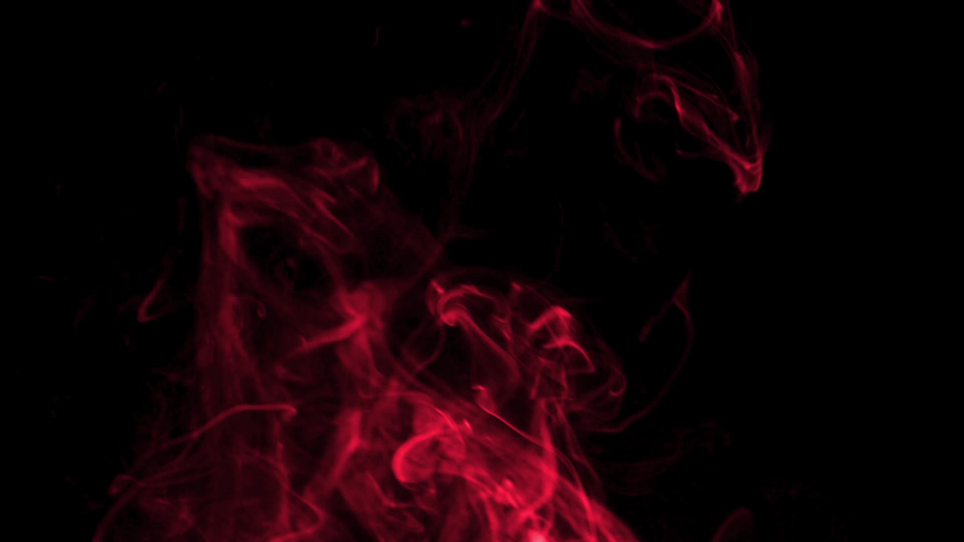1920x1080 Bright Red Smoke Rising on Black Background