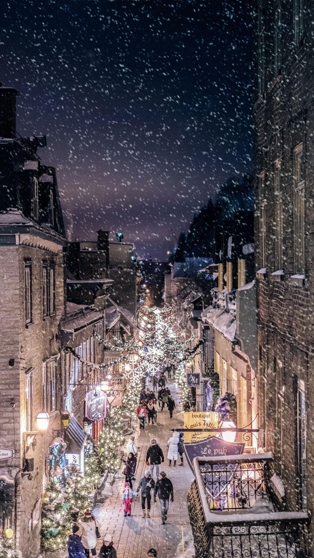 1080x1920 Winter City Phone Wallpaper