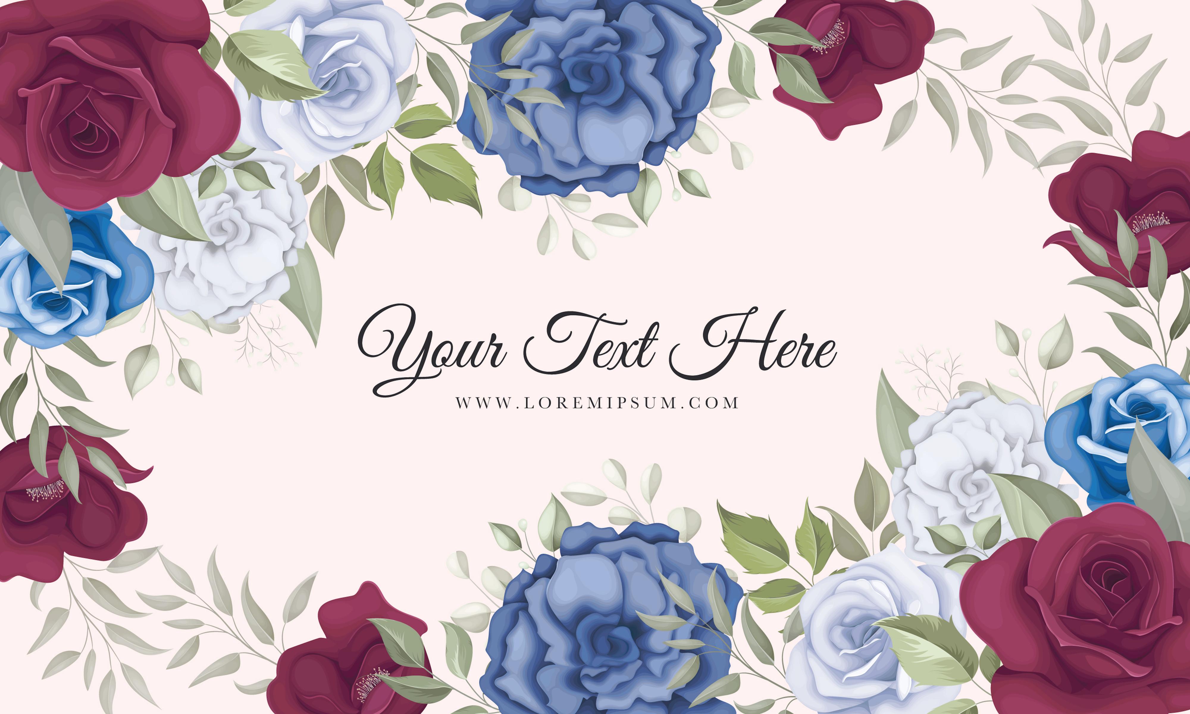 4000x2400 Beautiful Hand Drawn Flower Background Graphic by Darren Studio · Creative Fabrica