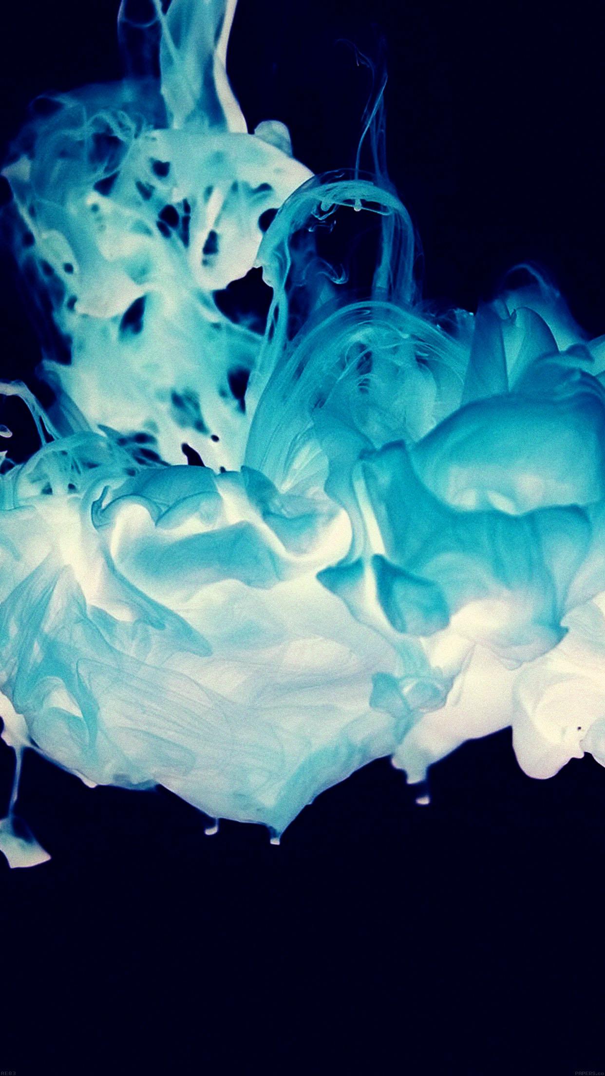 1242x2208 iPhone X wallpaper. blue smoke art wonderful
