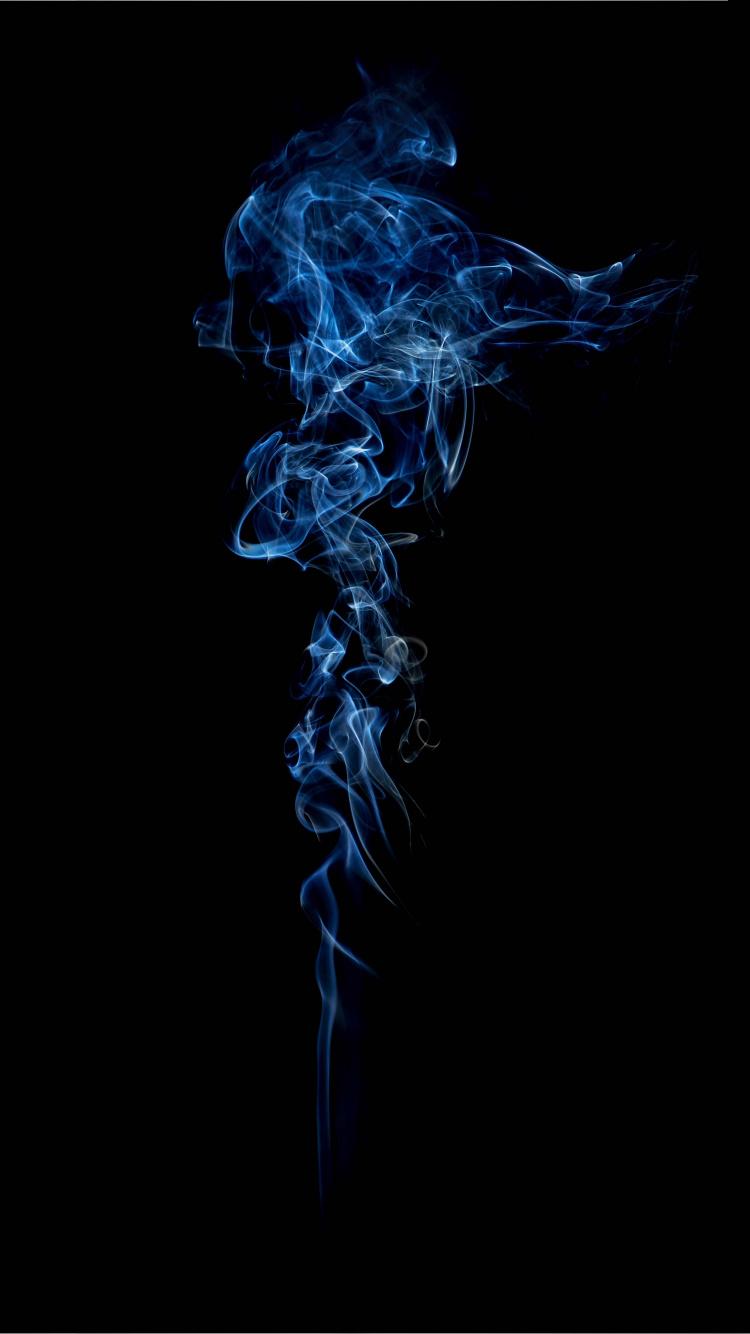 750x1334 Download Minimal, blue, smoke wallpaper, 750x iphone iPhone 8