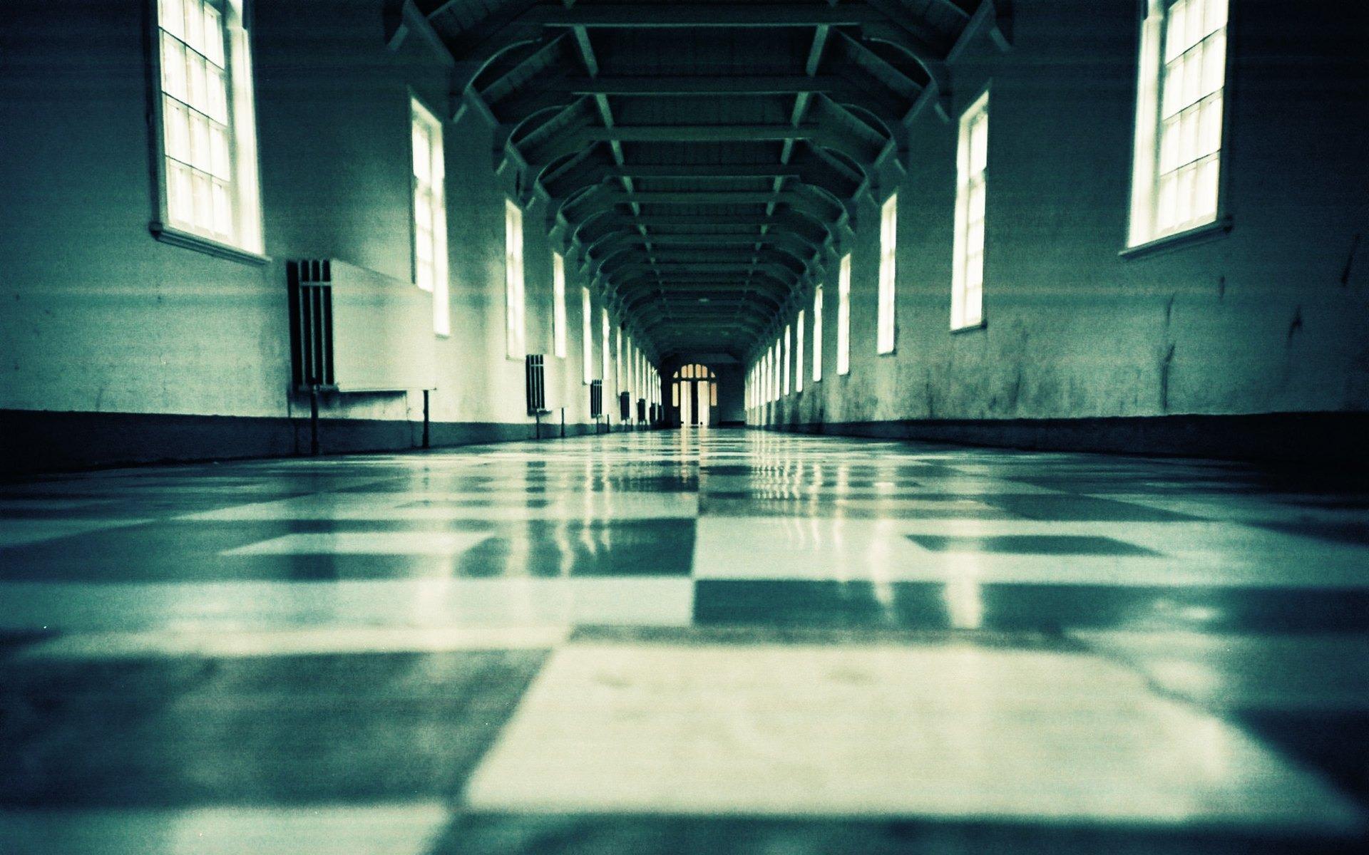 1920x1200 Empty Hallway of Hospital Amazing Colors of Lomo Lomography