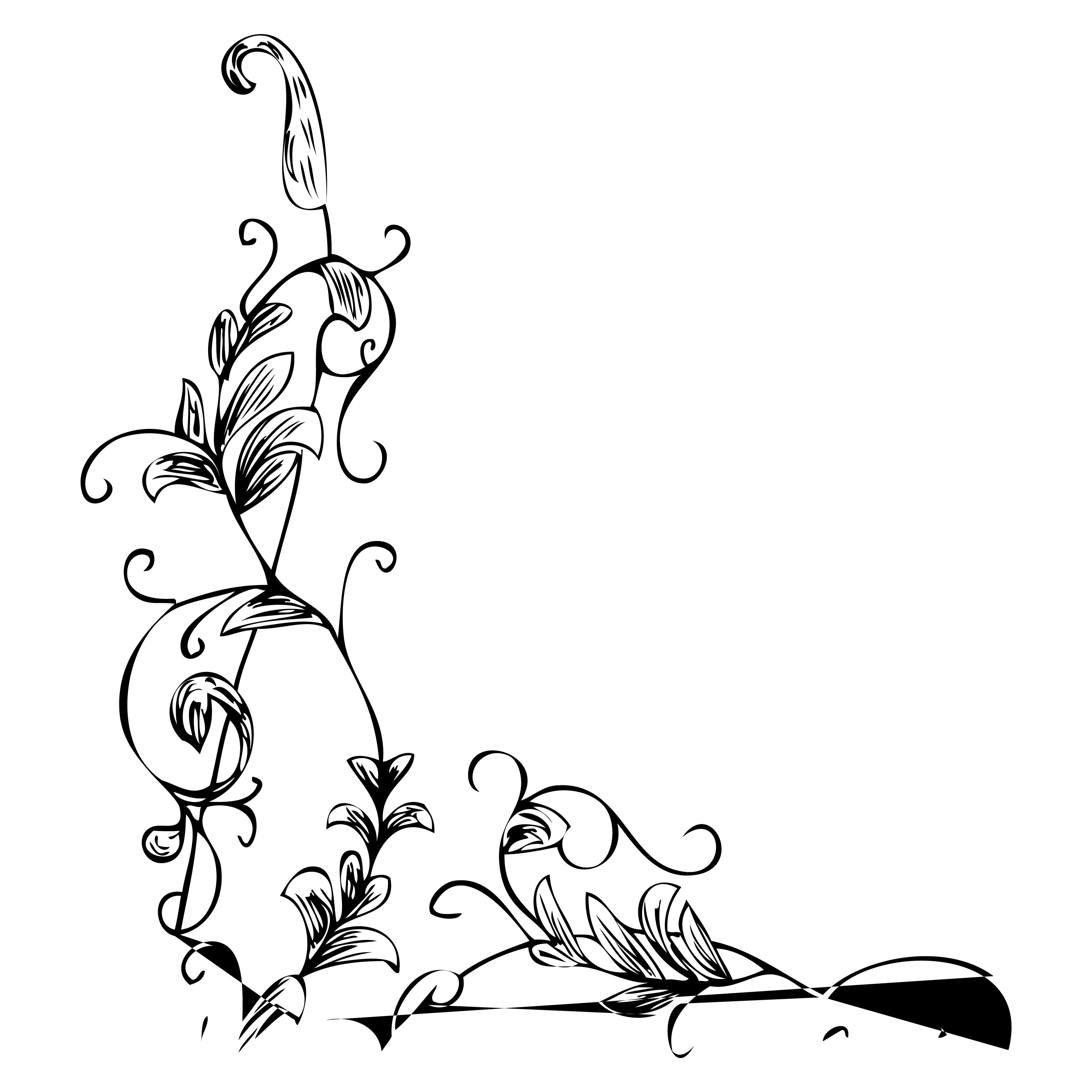 3333x3333 Free Hand Drawn Floral Vector Image