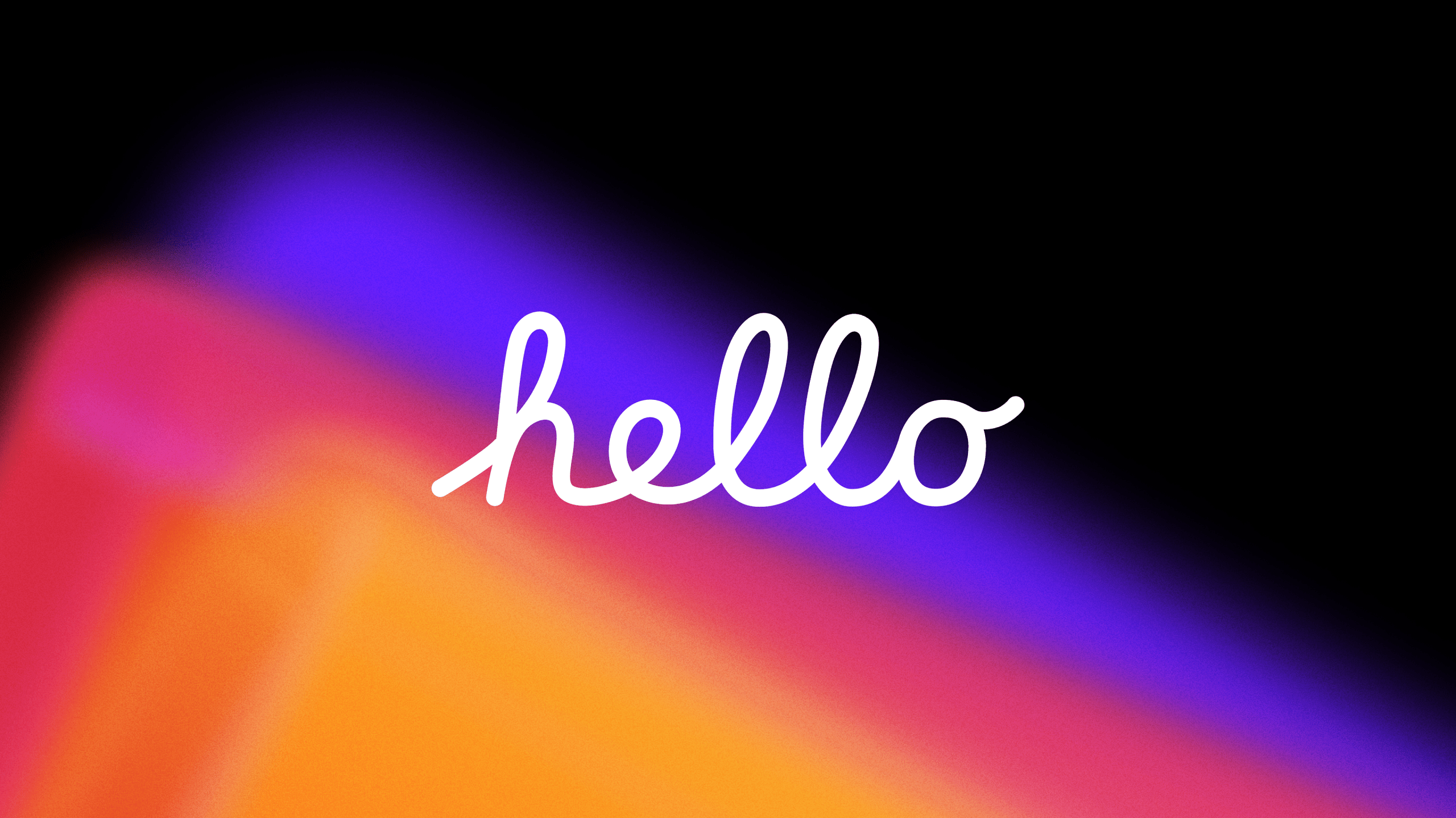 2560x1440 Hello Wallpaper 4K, Apple Event, Gradient background, Technology