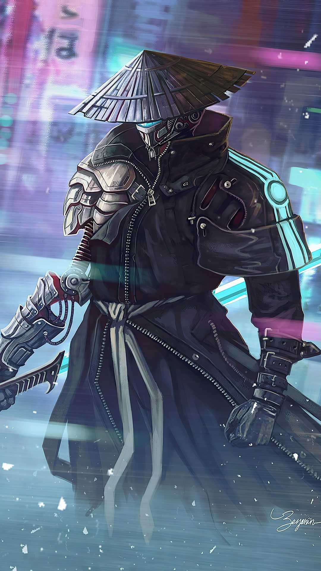1080x1920 Modern Samurai Wallpaper