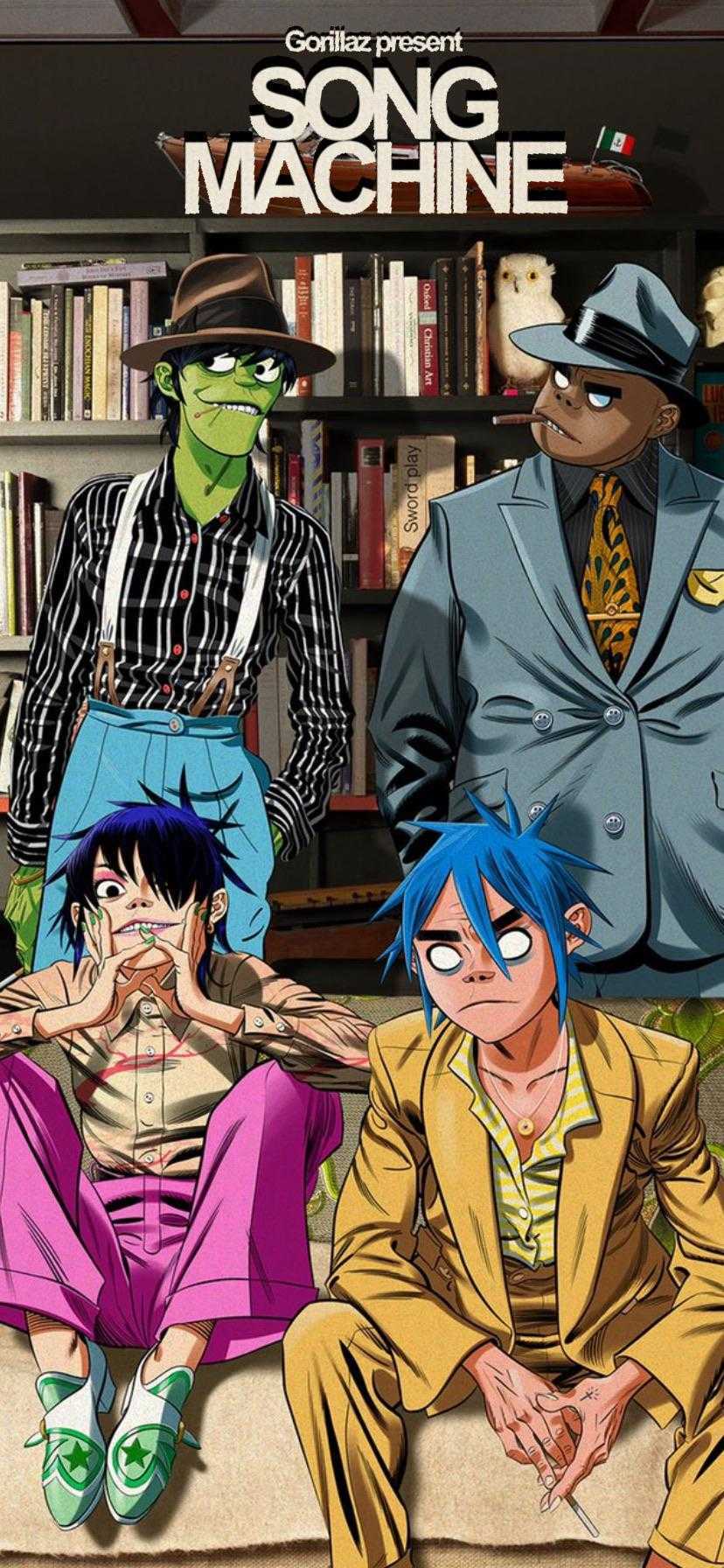 828x1792 Gorillaz Wallpaper
