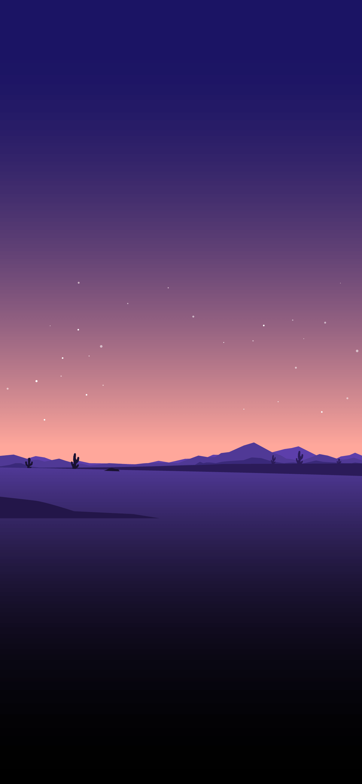 1205x2609 DESERT NIGHT MINIMALIST WALLPAPER 4K