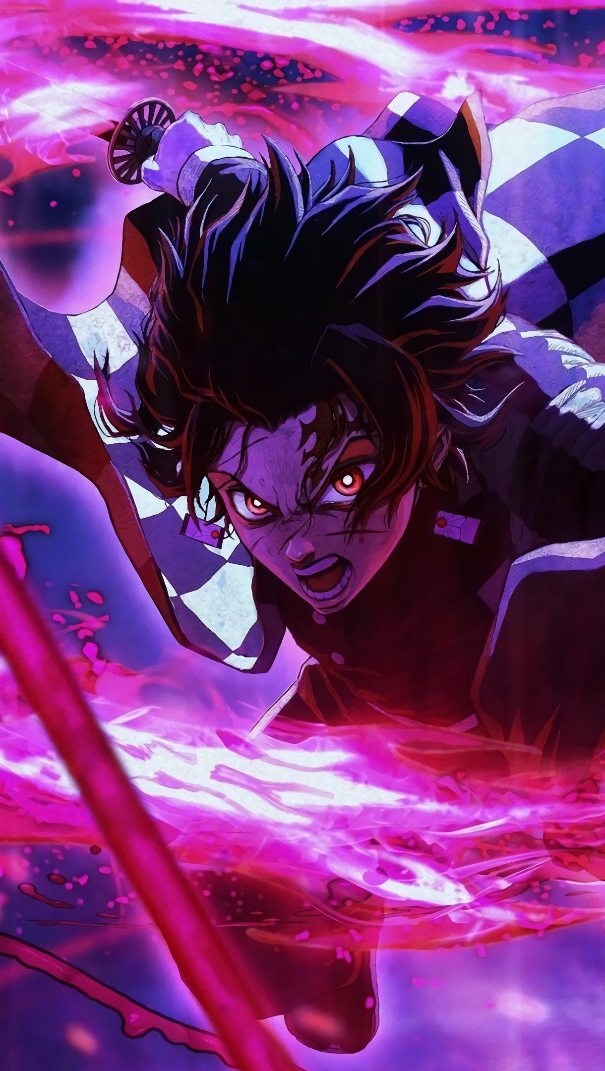 1220x2160 Tanjiro Kamado Wallpaper