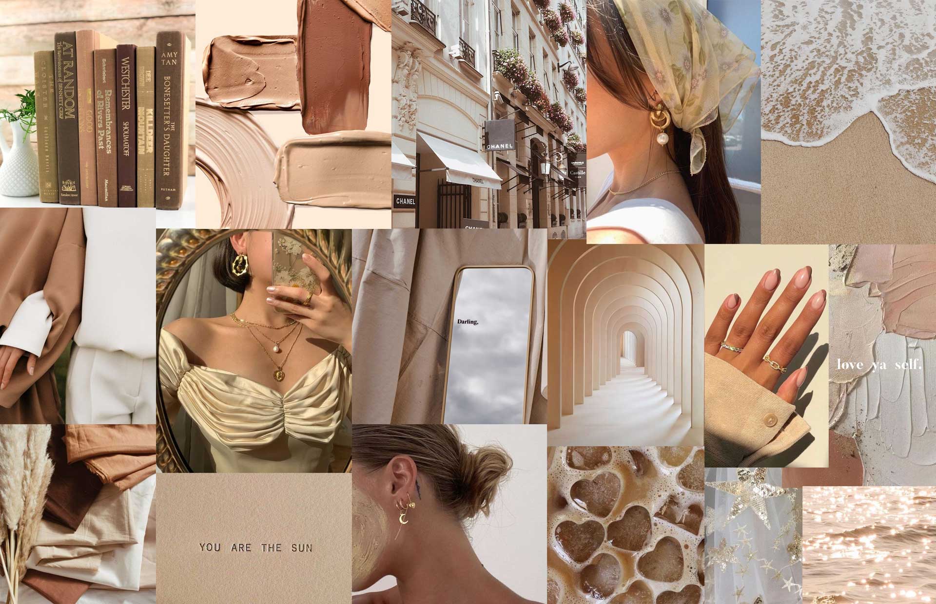 1920x1240 Aesthetic Collage Wallpaper Ideas For PC And Laptop : Beige Wallpaper