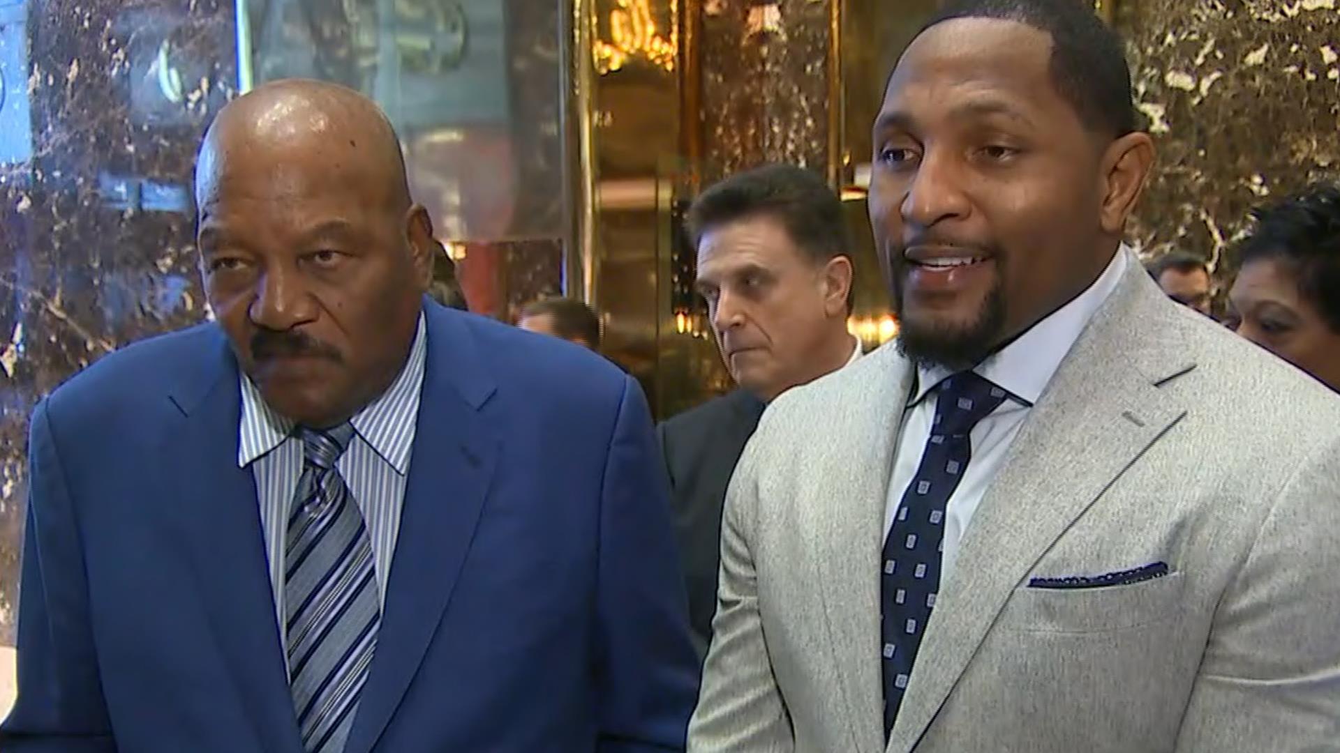 1920x1080 NFL Legends Jim Brown, Ray Lewis Meet With Trump