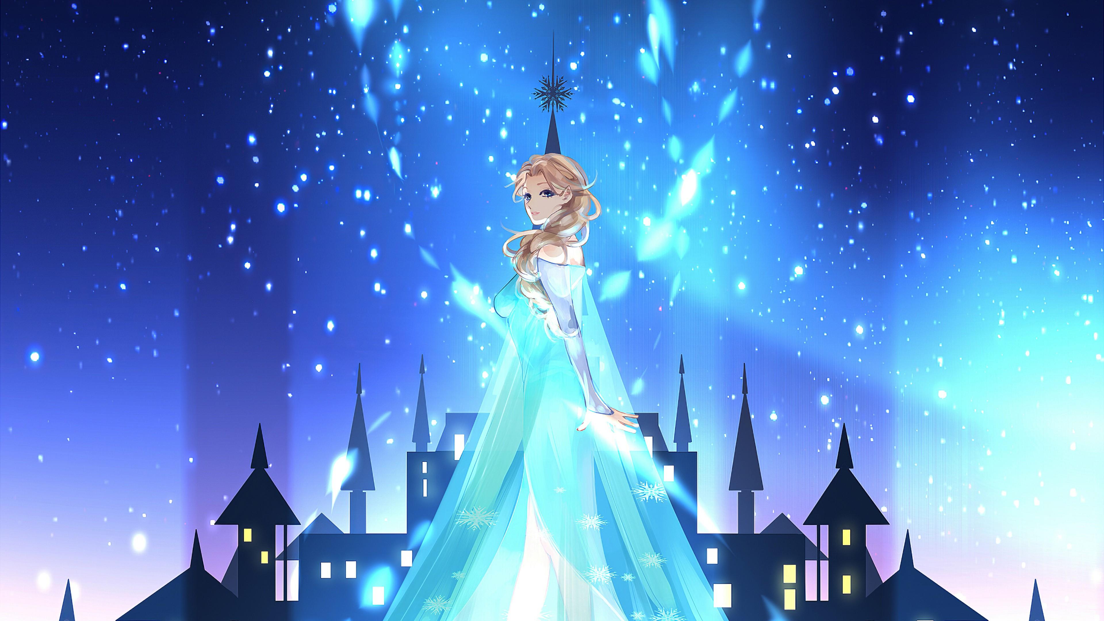 3840x2160 Wallpaper / elsa, frozen, movies, artist, artwork, digital art, hd, 4k free download