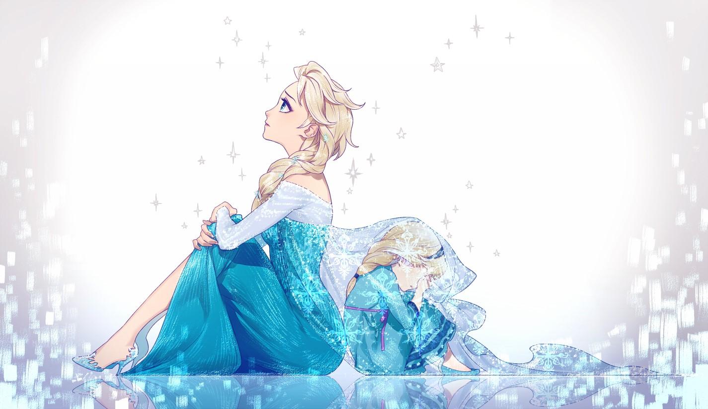 1425x824 Wallpaper / cartoon, Frozen (movie), fantasy girl, blonde, Elsa, Princess Elsa free download