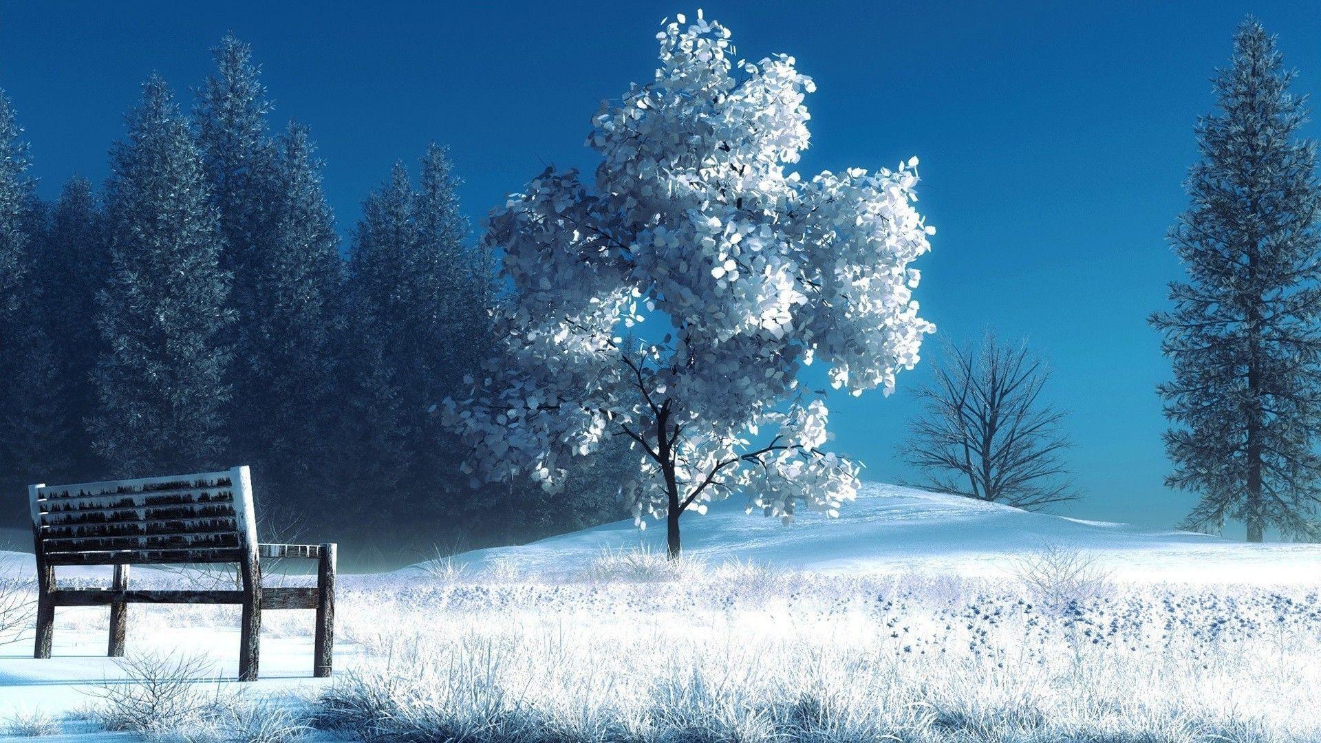 1920x1080 Winter Scene Anime Wallpaper