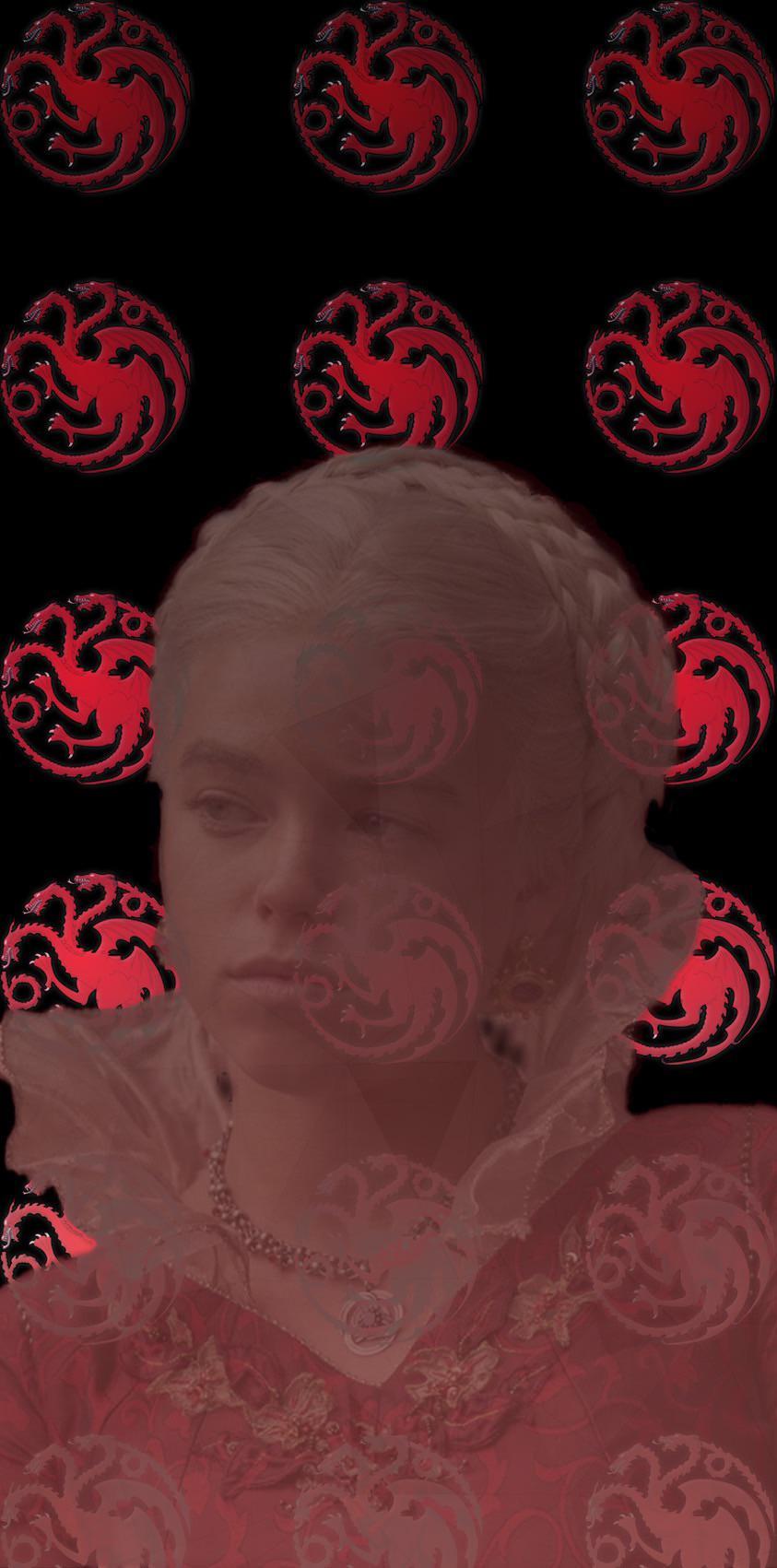 843x1701 Rhaenyra Targaryen Wallpaper