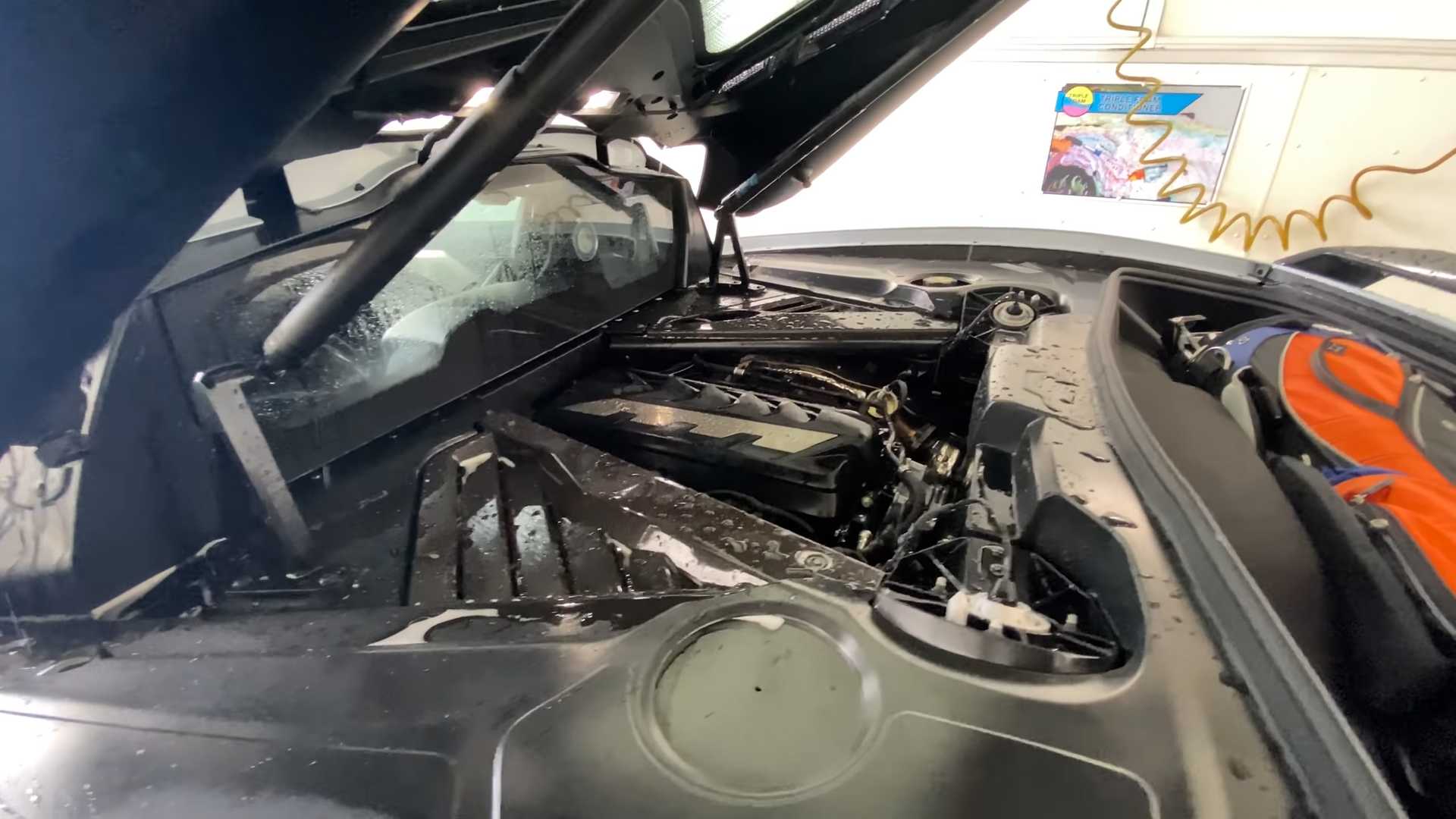 1920x1080 See How Much Water Enters The Chevy Corvette C8's Engine Bay