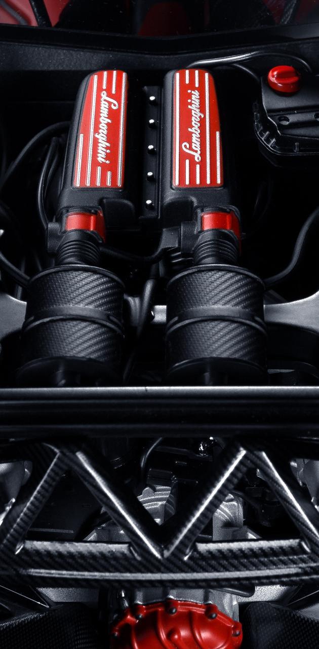 630x1280 Lamborghini Engine wallpaper
