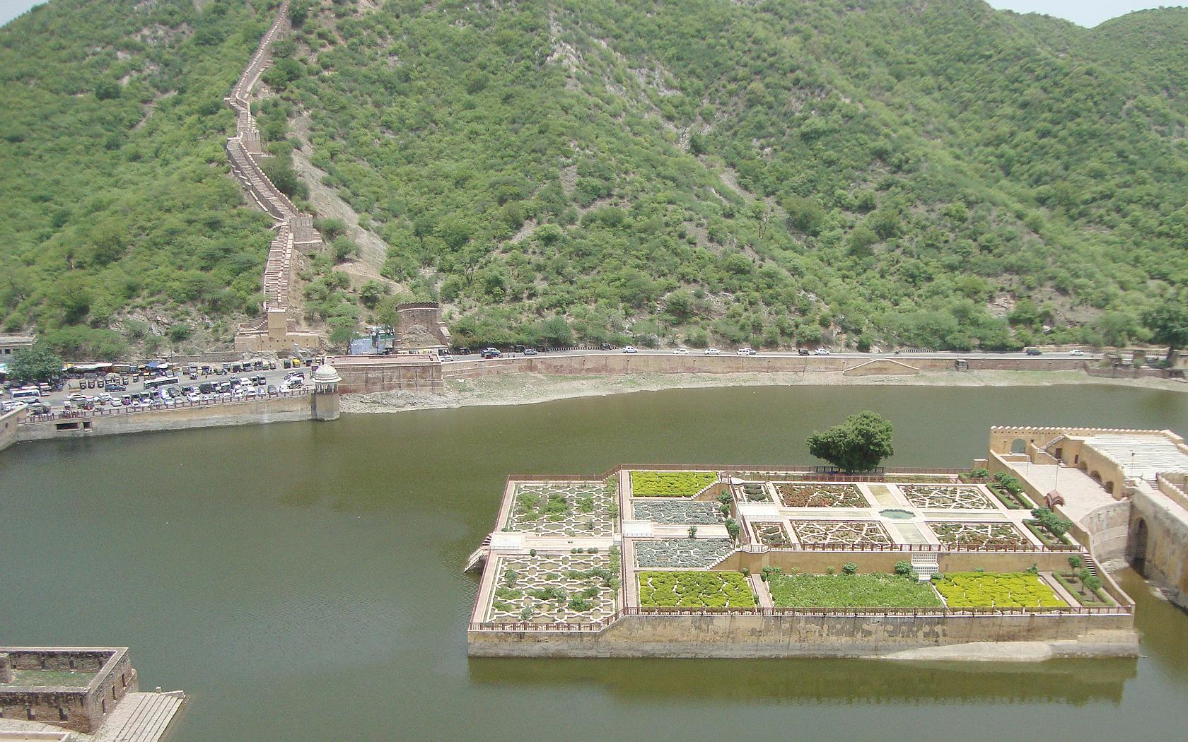 1680x1050 Amber Fort Garden wallpaper. Amber Fort Garden