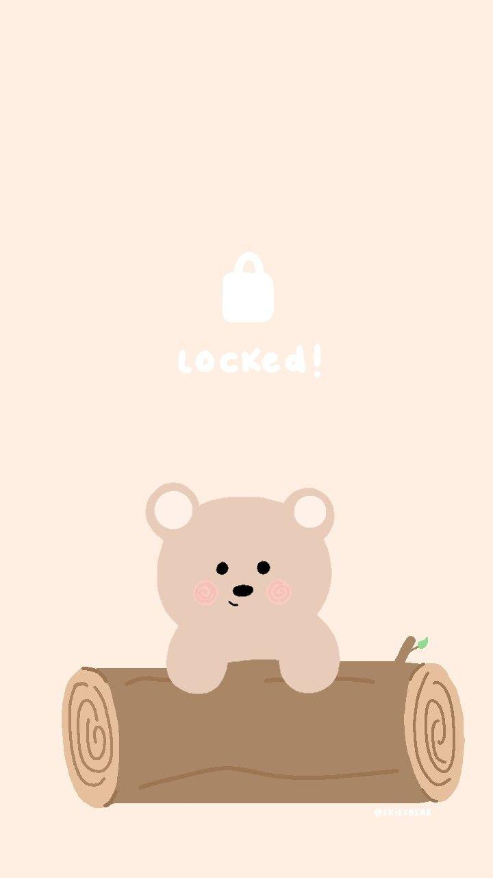 720x1280 ⌗ • bear aesthetic wallpaper. ✿ aesthestic beige lockscreen. Poster tasarımları, Arkaplan tasarımları, Pandalar