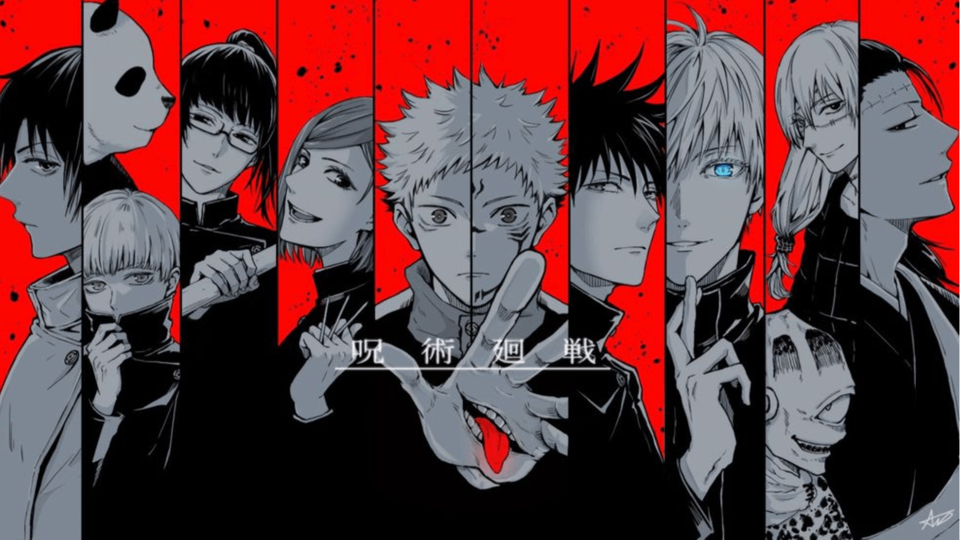 1920x1080 Sukuna, Kugisaki Nobara, Maki Zenin, Mahito (Jujutsu Kaisen)x1080 Wallpaper