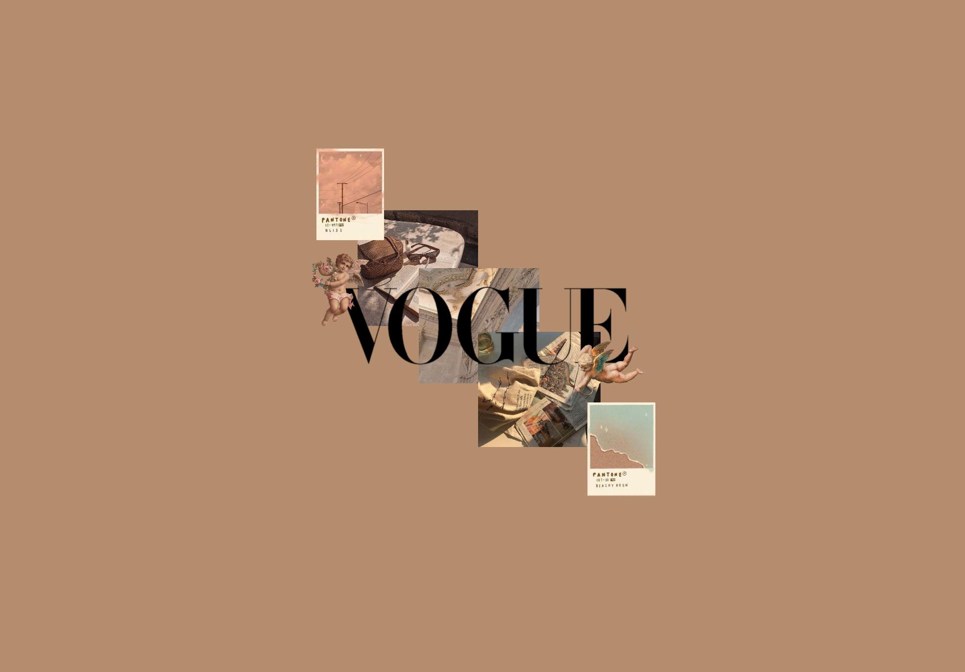 1970x1371 Brown Aesthetic Wallpaper for Laptop : Vogue, Angle & Pantone