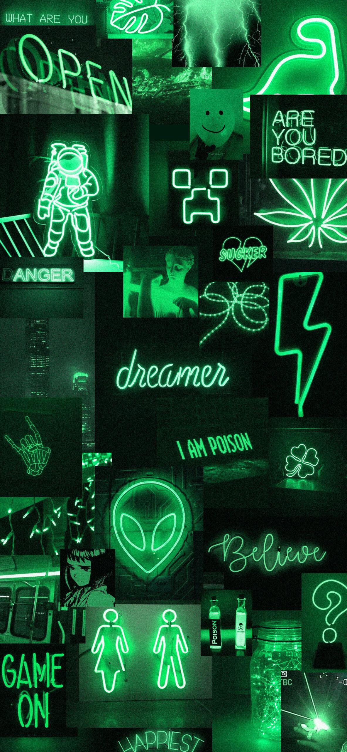 1183x2560 Green Neon Aesthetic Wallpaper Phone Green Wallpaper iPhone