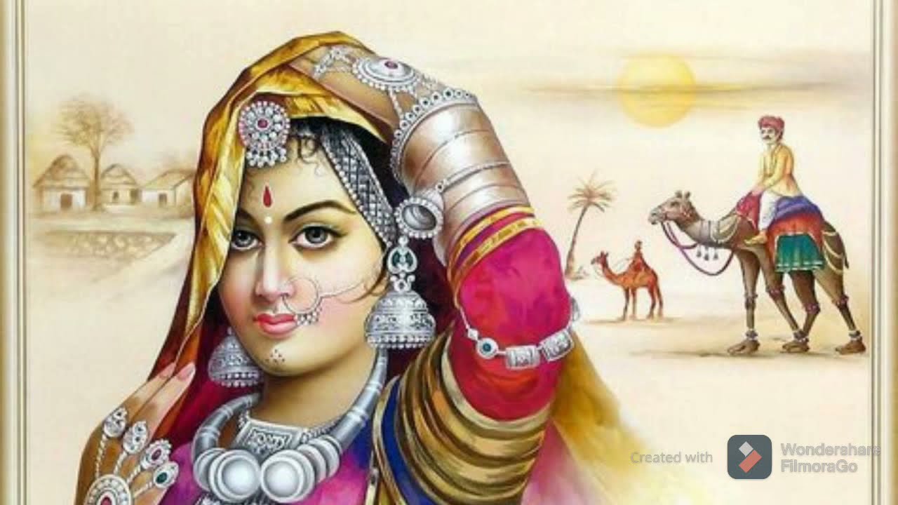 1280x720 Rajasthani Paintings # beautiful paintings # indian village paintings # Rajasthan village life
