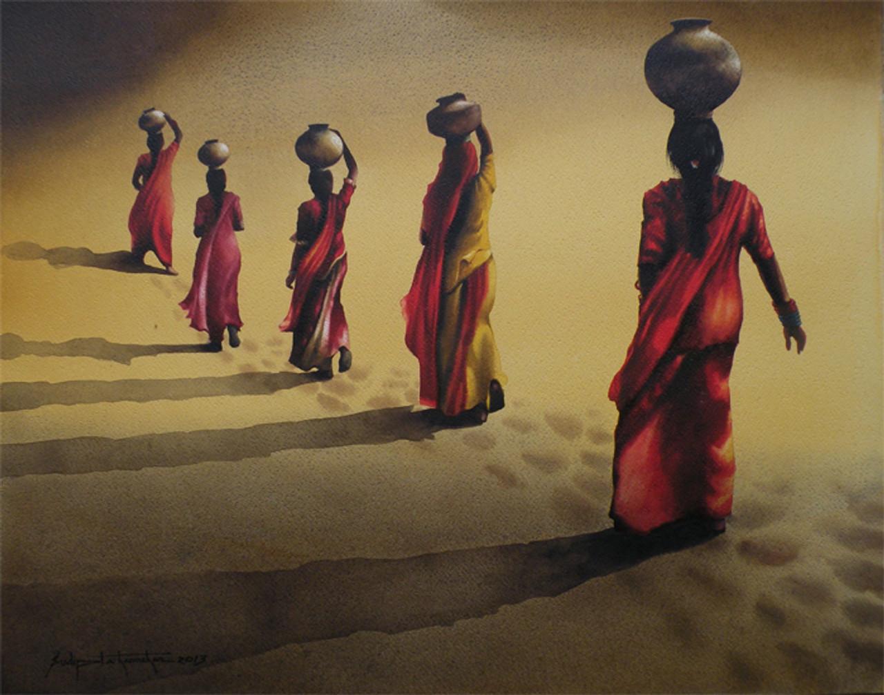 1280x1006 Buy Rajasthan 5 Handmade Painting by SUDIPTA KARMAKAR. Code:ART_7574_60817 online in India