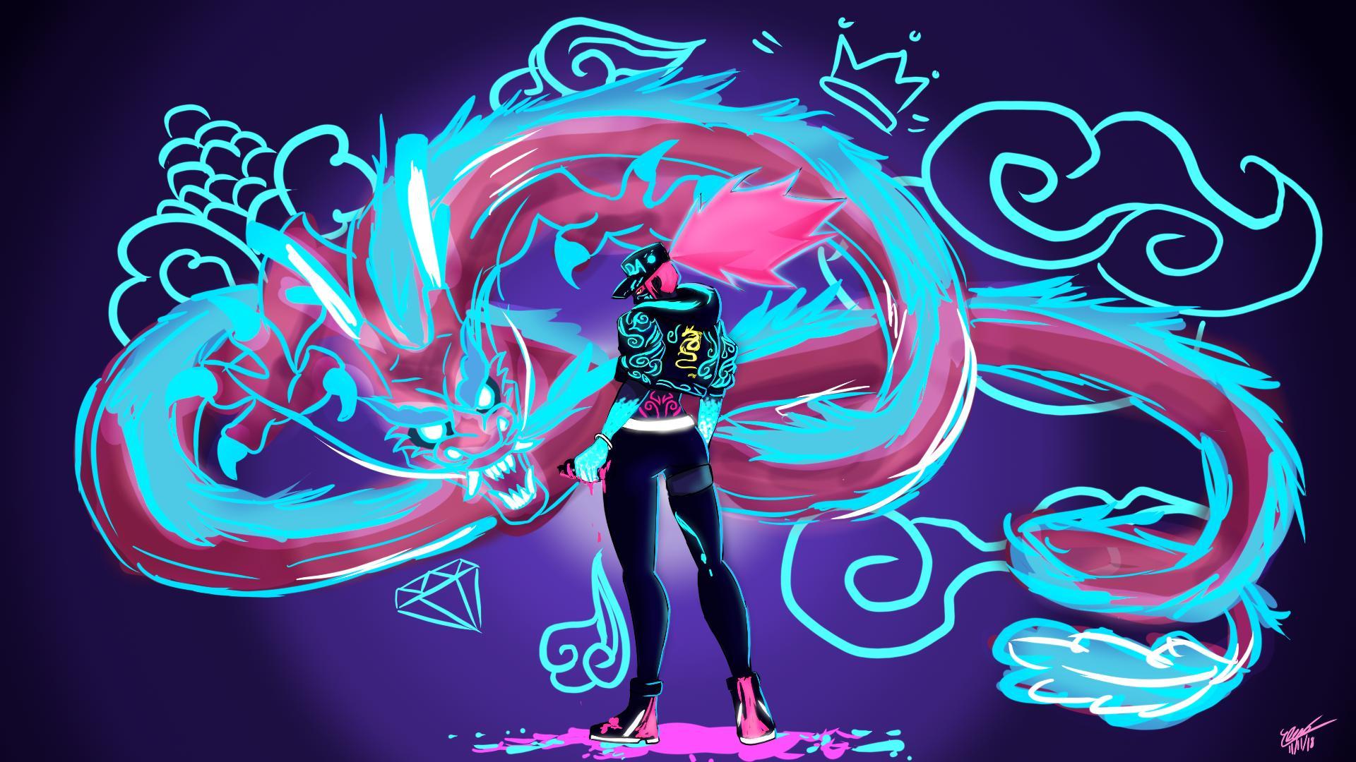 1920x1080 KDA Akali Wallpaper HD Desktop