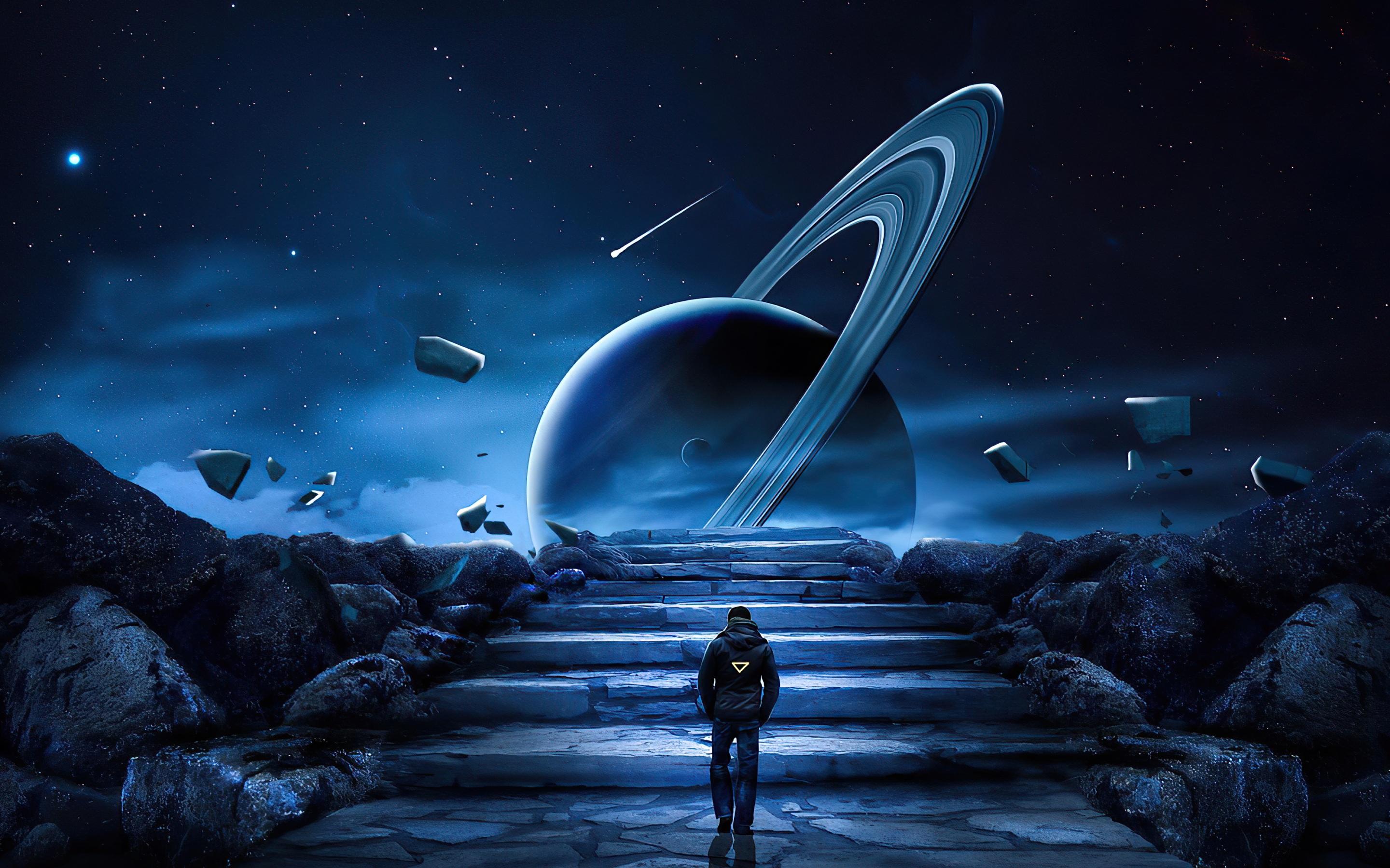 2880x1800 Wallpaper 4k Mission On Saturn 4k Wallpaper