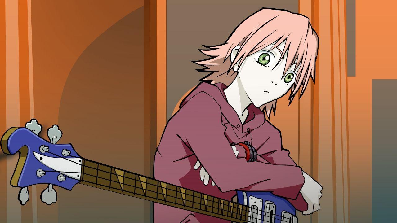 1280x720 Wallpaper anime, guy, thought, guitar, look hd, picture, image