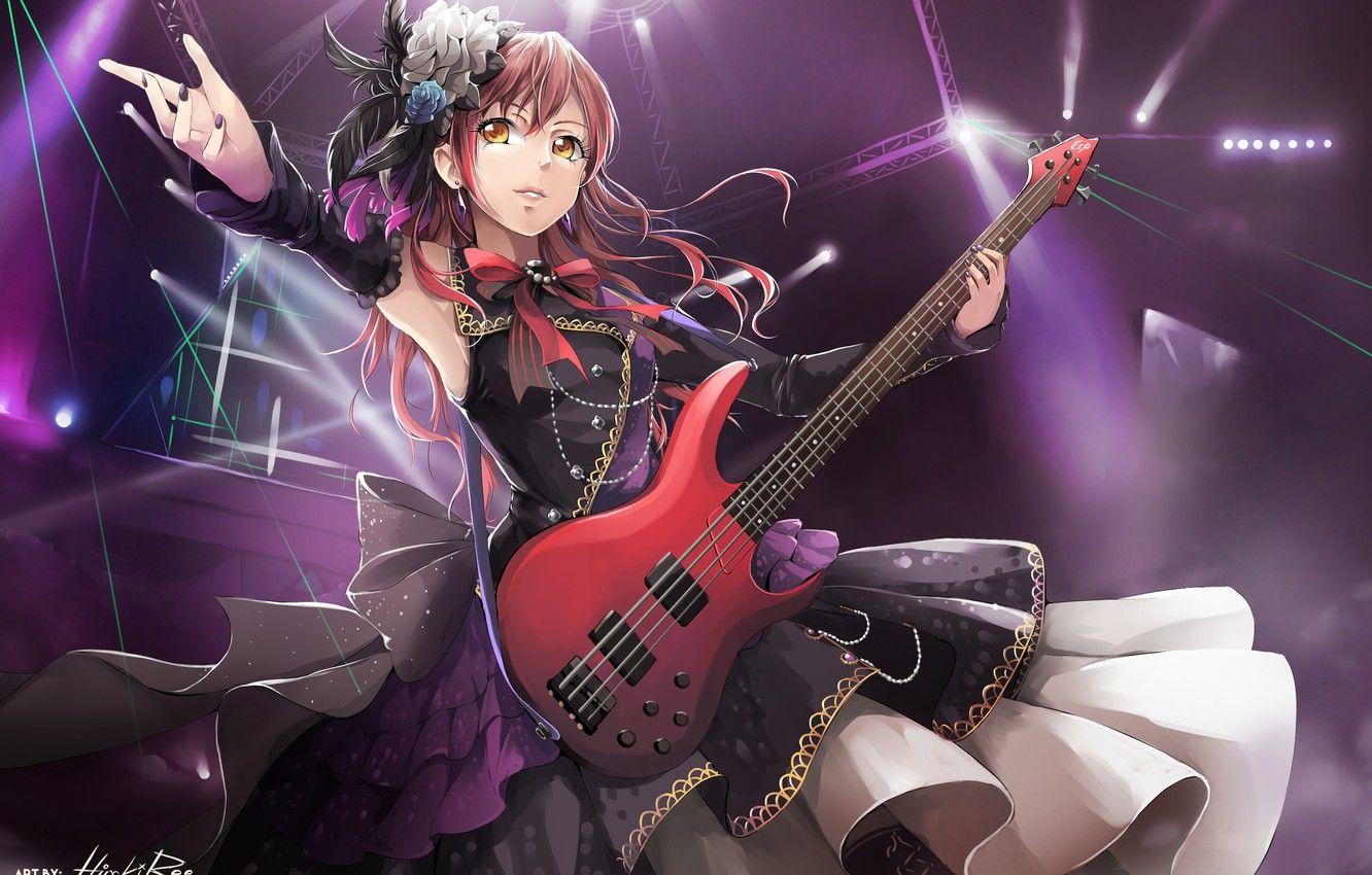 Download Girl Guitar Music Anime Design Wallpaper  Wallpaperscom